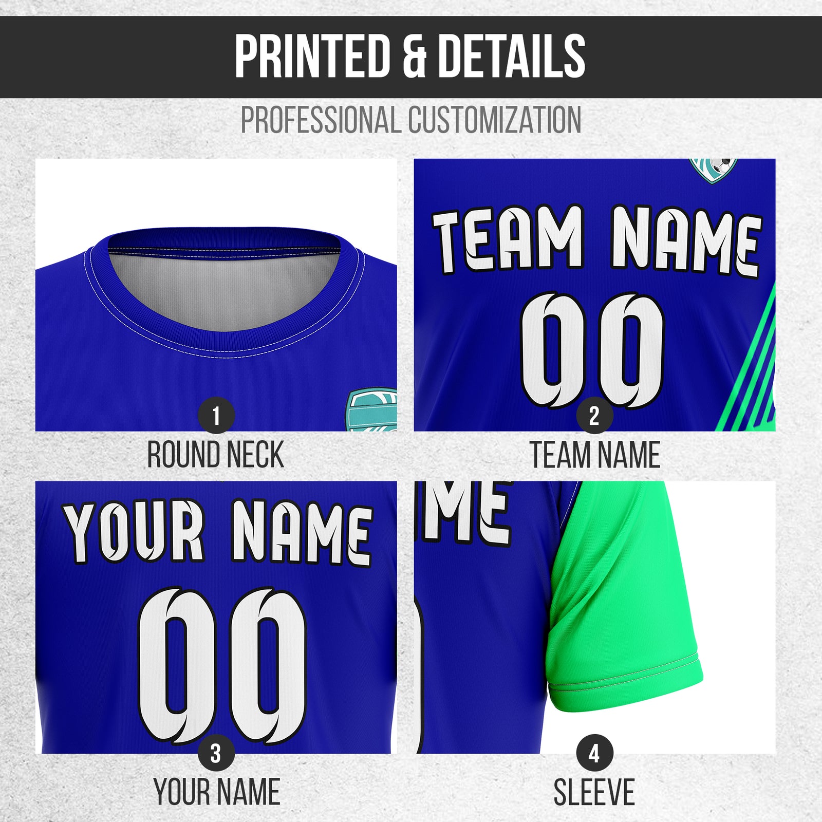Custom Rapid Line R Side Pattern Soccer Navy sport Tops Jersey