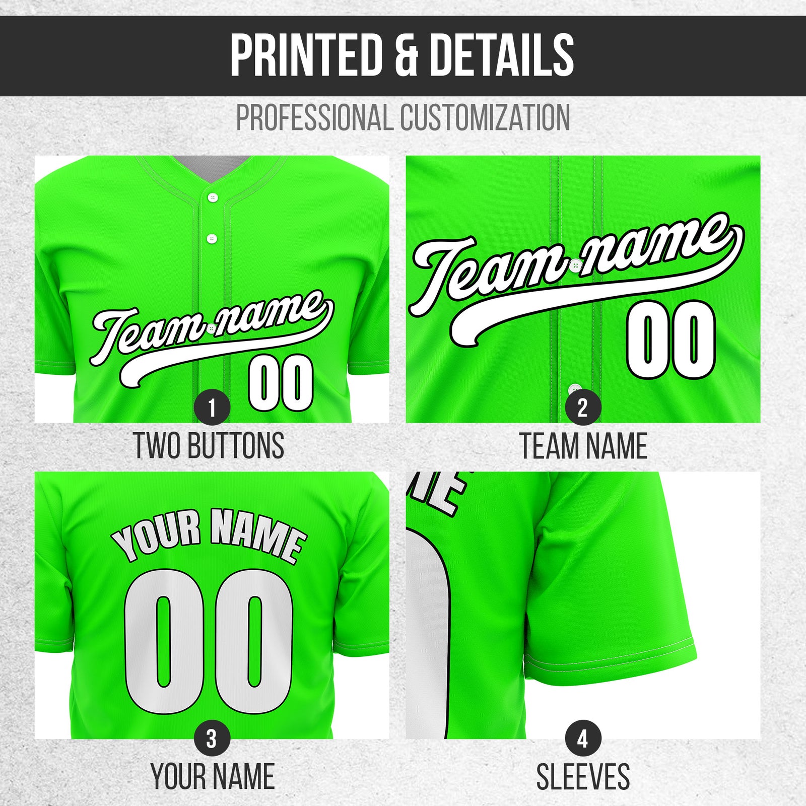 Custom Wave Neon Green Baseball Sports Jersey Personalized Uniform with Name & Number