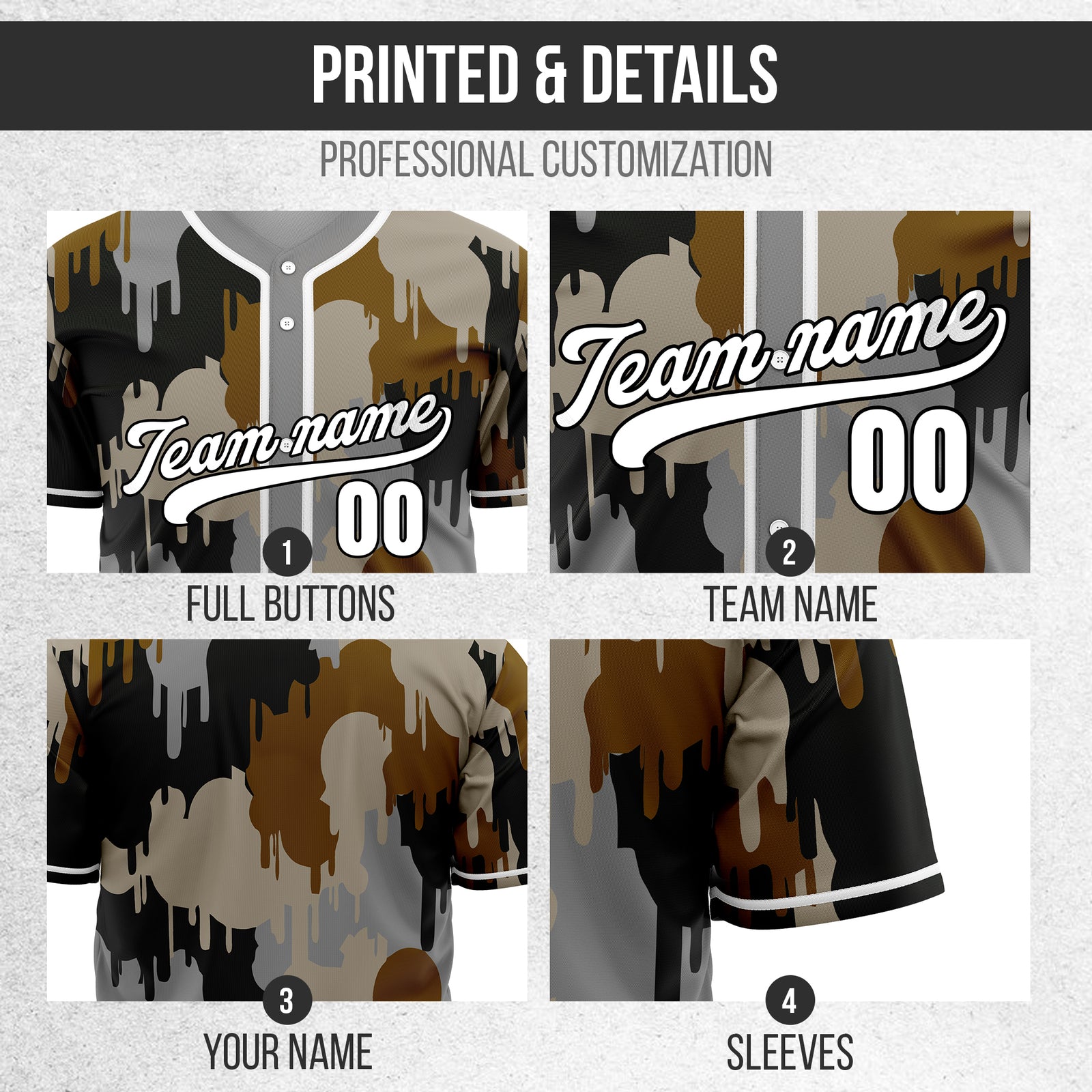 Custom Paint Hustlers Grey Baseball Sports Jersey Personalized Uniform with Name & Number