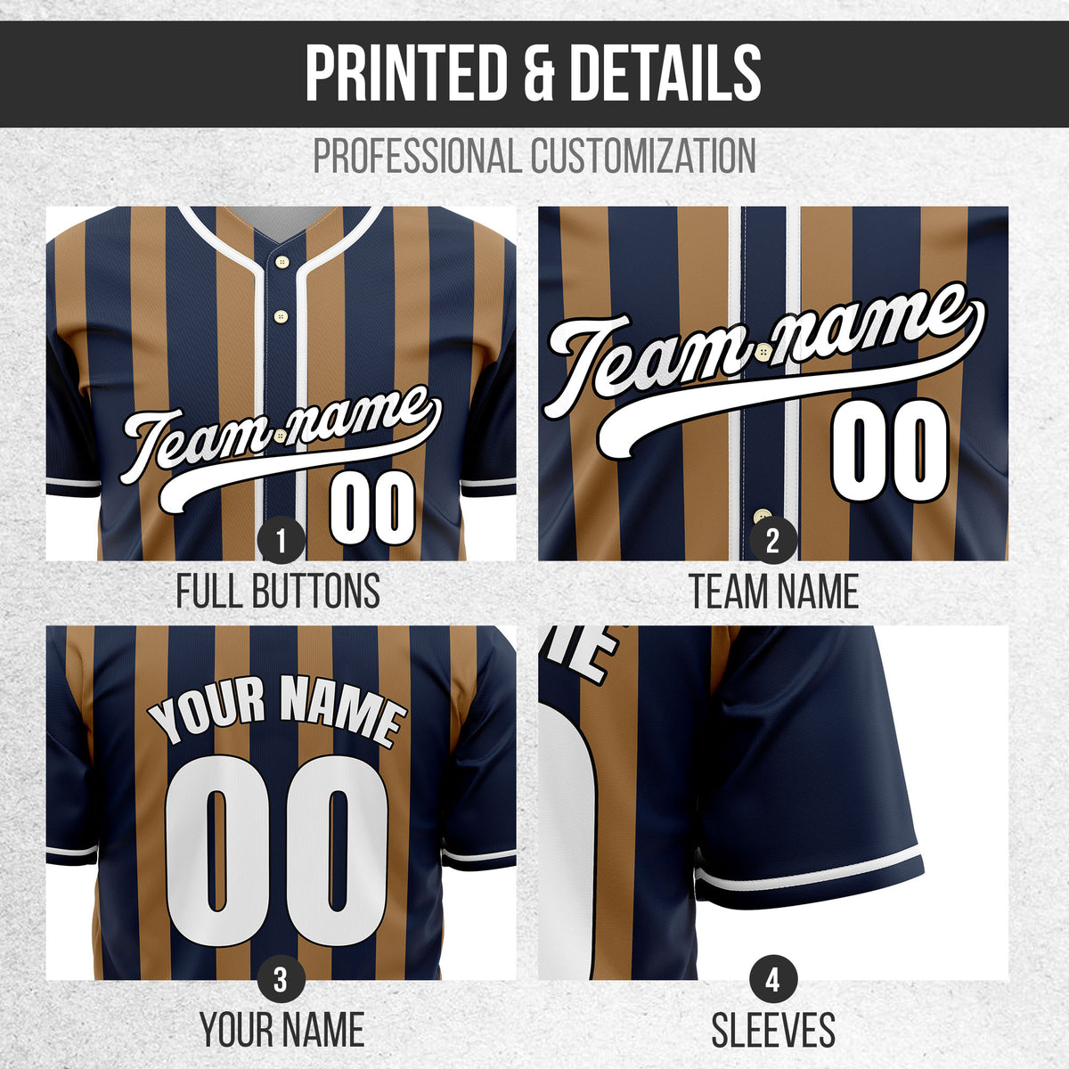 Custom Strikeforce Navy Raglan Style Baseball Sports Jersey Personalized Uniform with Name & Number
