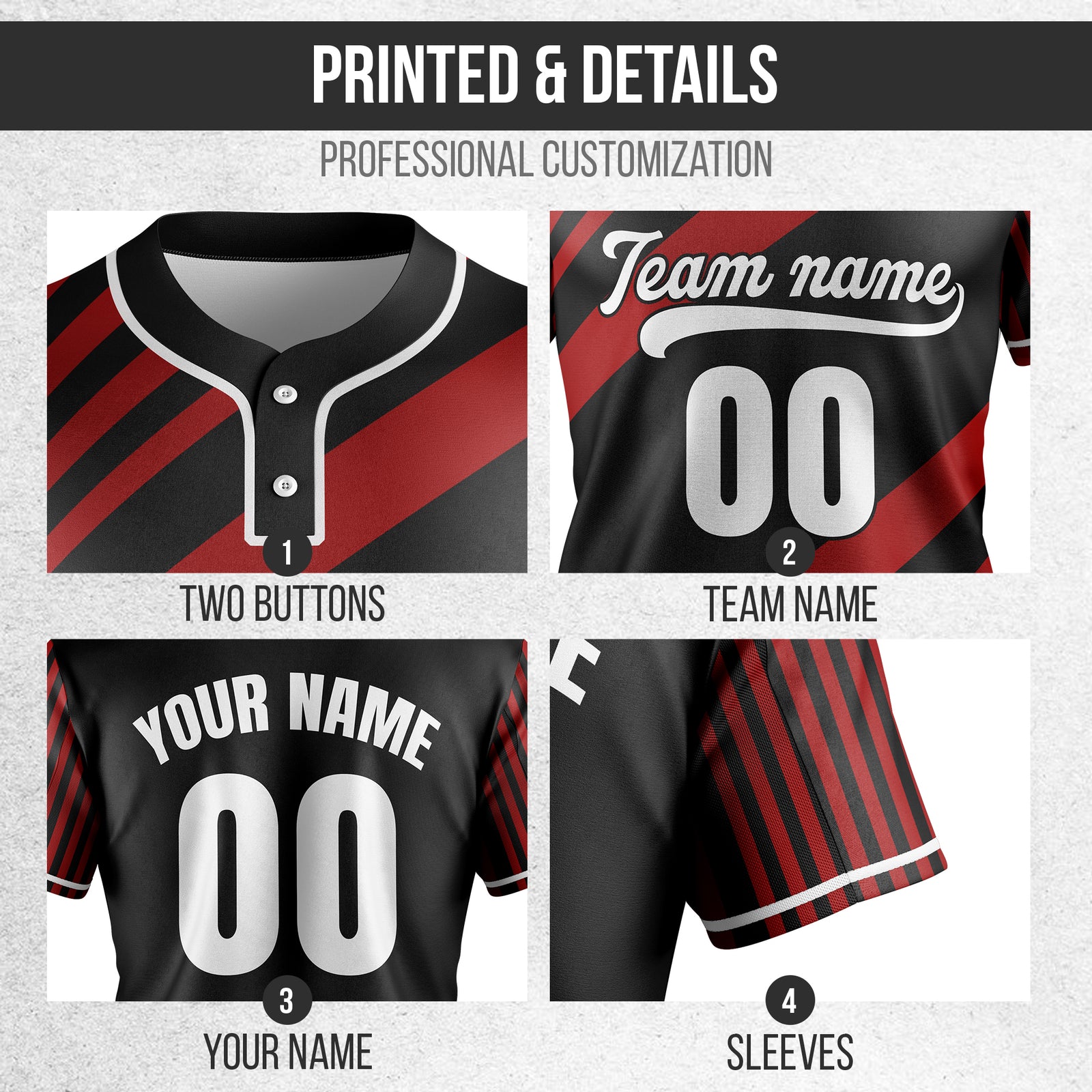 Custom Vibe Split Black Baseball Sports Jersey Personalized Uniform with Name & Number