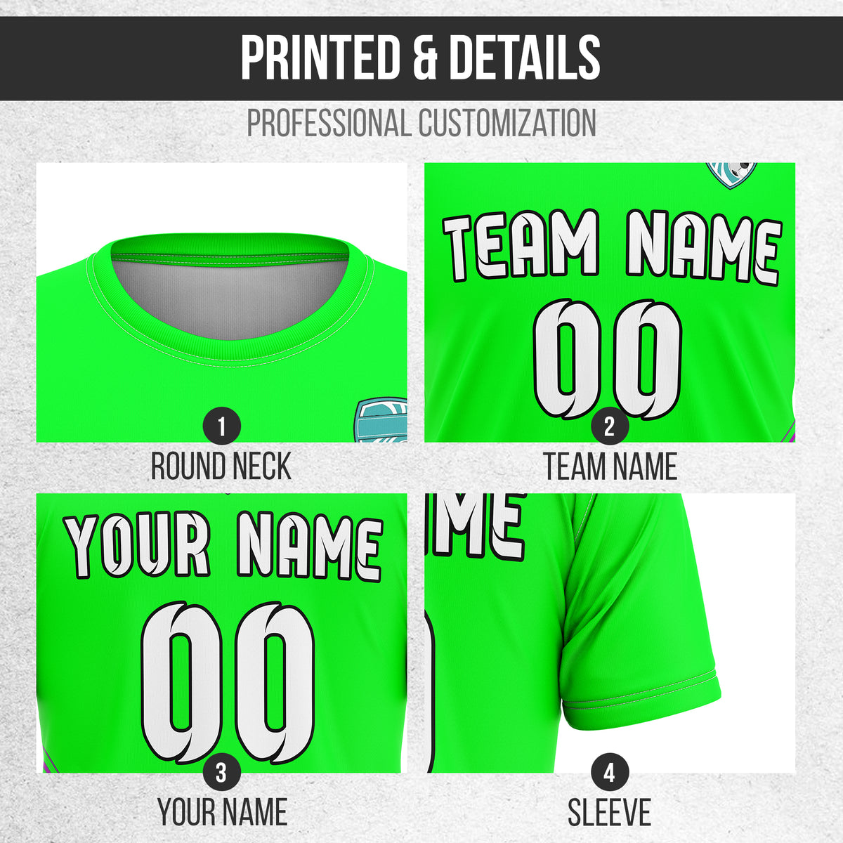 Custom WaveLine Stripe Neon Green Soccer sport Tops Jersey