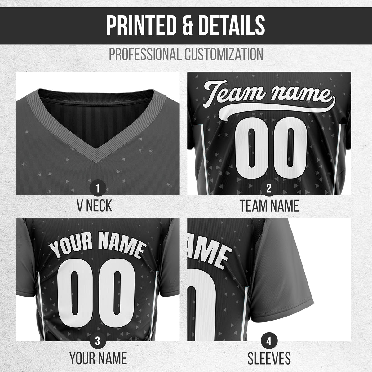 Custom HexaFade Dark Grey Pullover Baseball Sports Jersey Personalized Uniform with Name & Number
