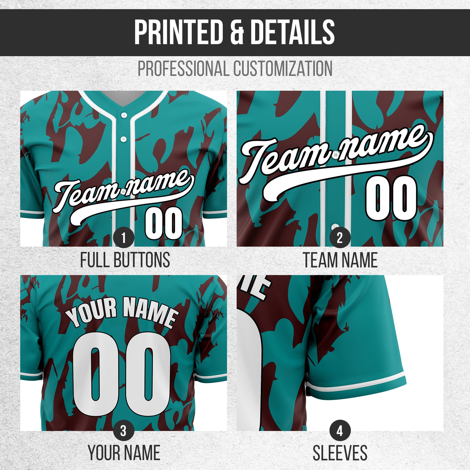 Custom Graffiti Sox Teal Baseball Sports Jersey Personalized Uniform with Name & Number