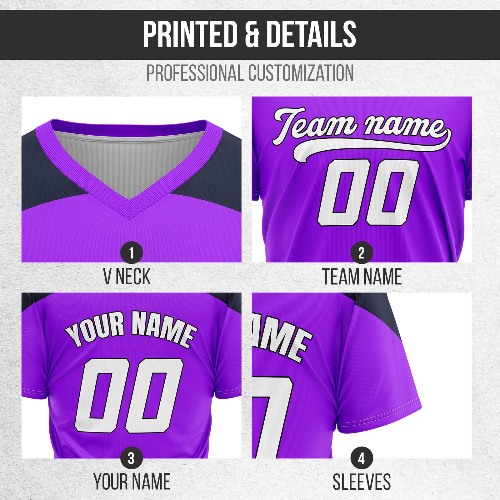 Custom Darkvolt Purple Pullover Baseball Sports Jersey Personalized Uniform with Name & Number