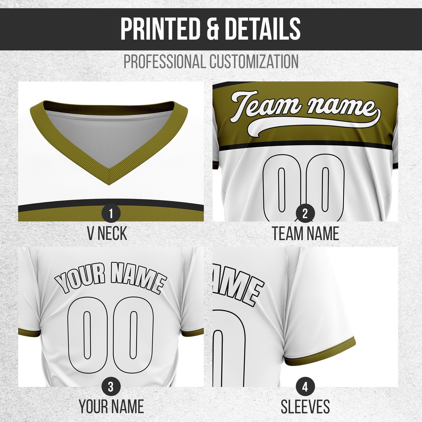 Custom ProEdge White Baseball Sports Jersey Personalized Uniform with Name & Number