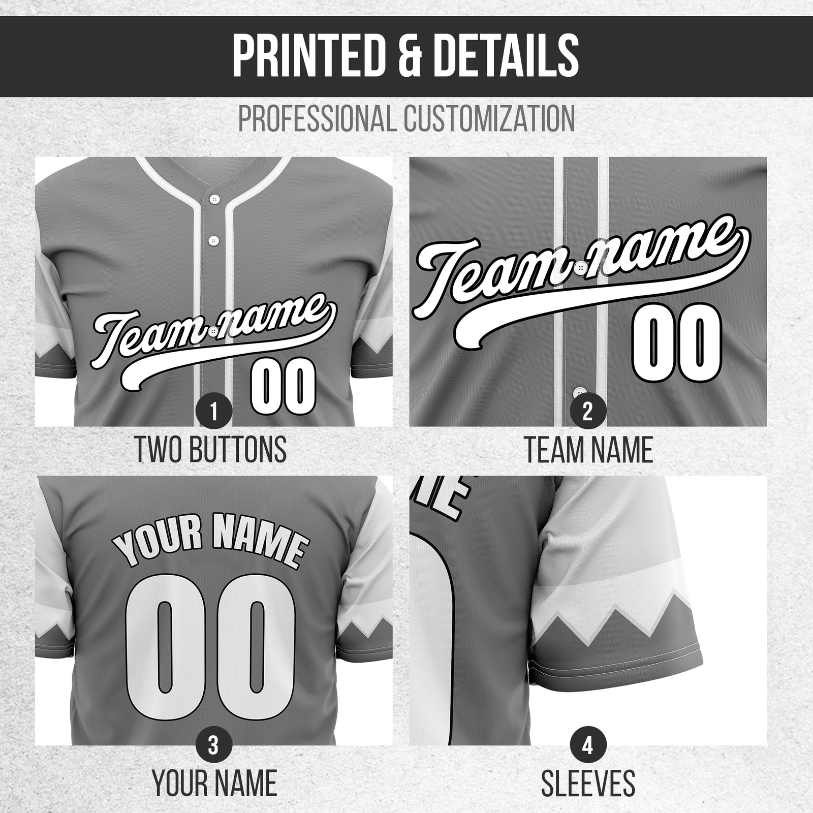 Custom Legacy Classic Baseball Grey Sports Jersey Personalized Uniform with Name & Number