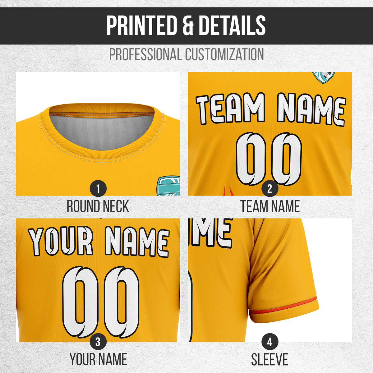 Custom Spark Strike R Side Pattern Soccer Orange Sport Tops Jersey