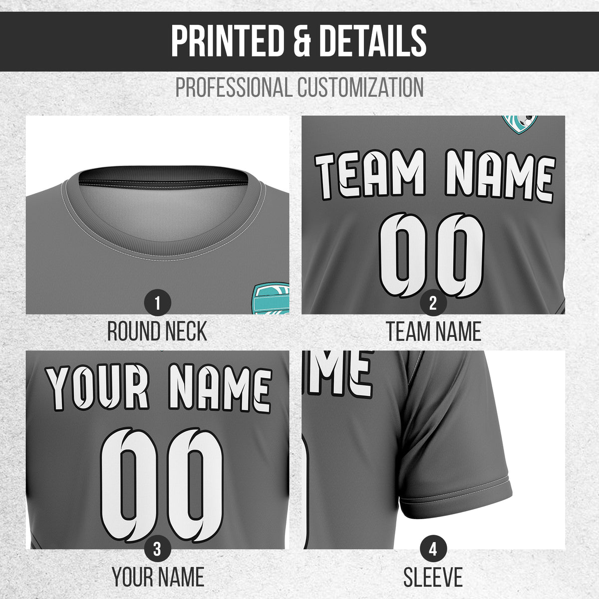 Custom WaveLine Stripe Dark Grey Soccer sport Tops Jersey