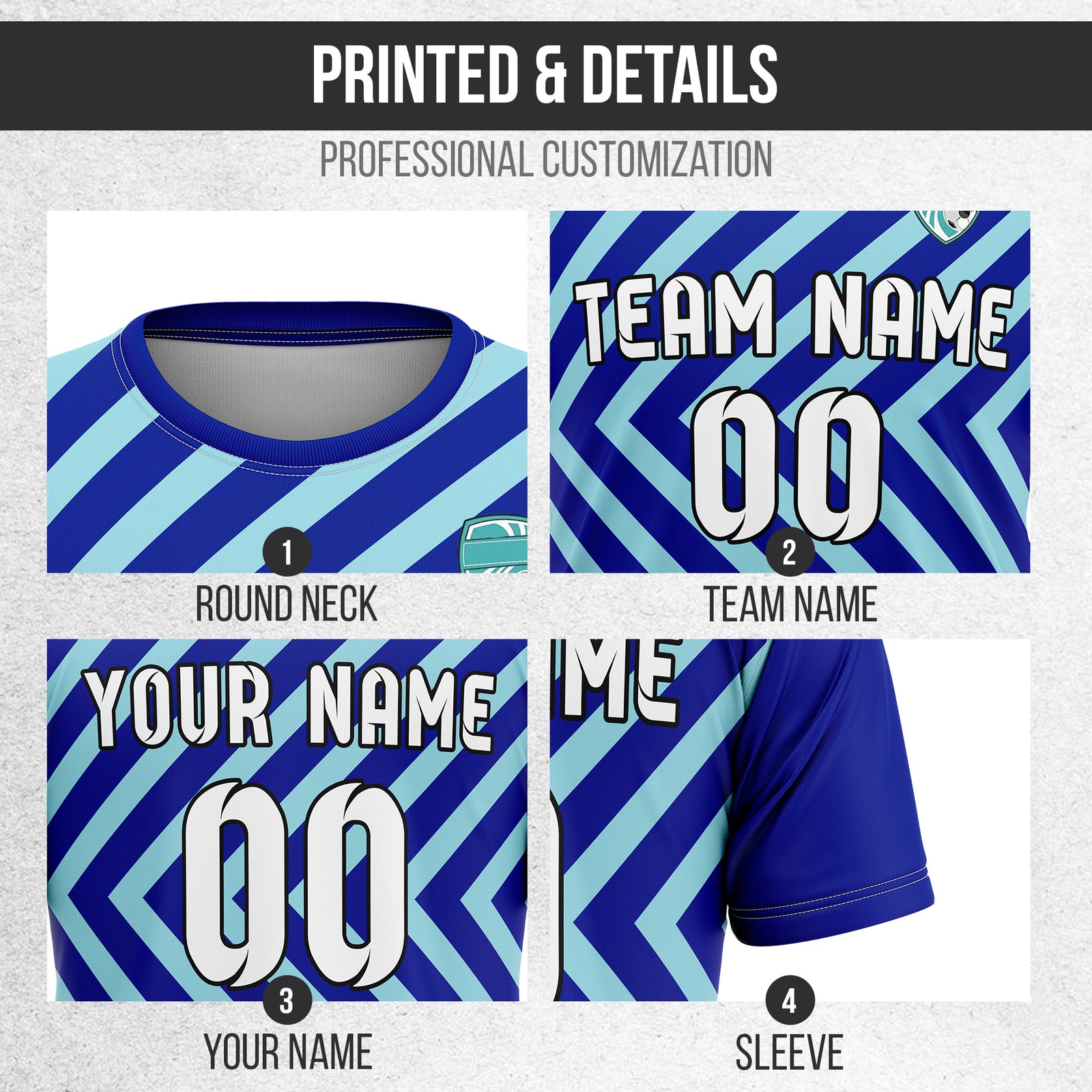 Custom SwiftStripe Navy Soccer sport Tops Jersey