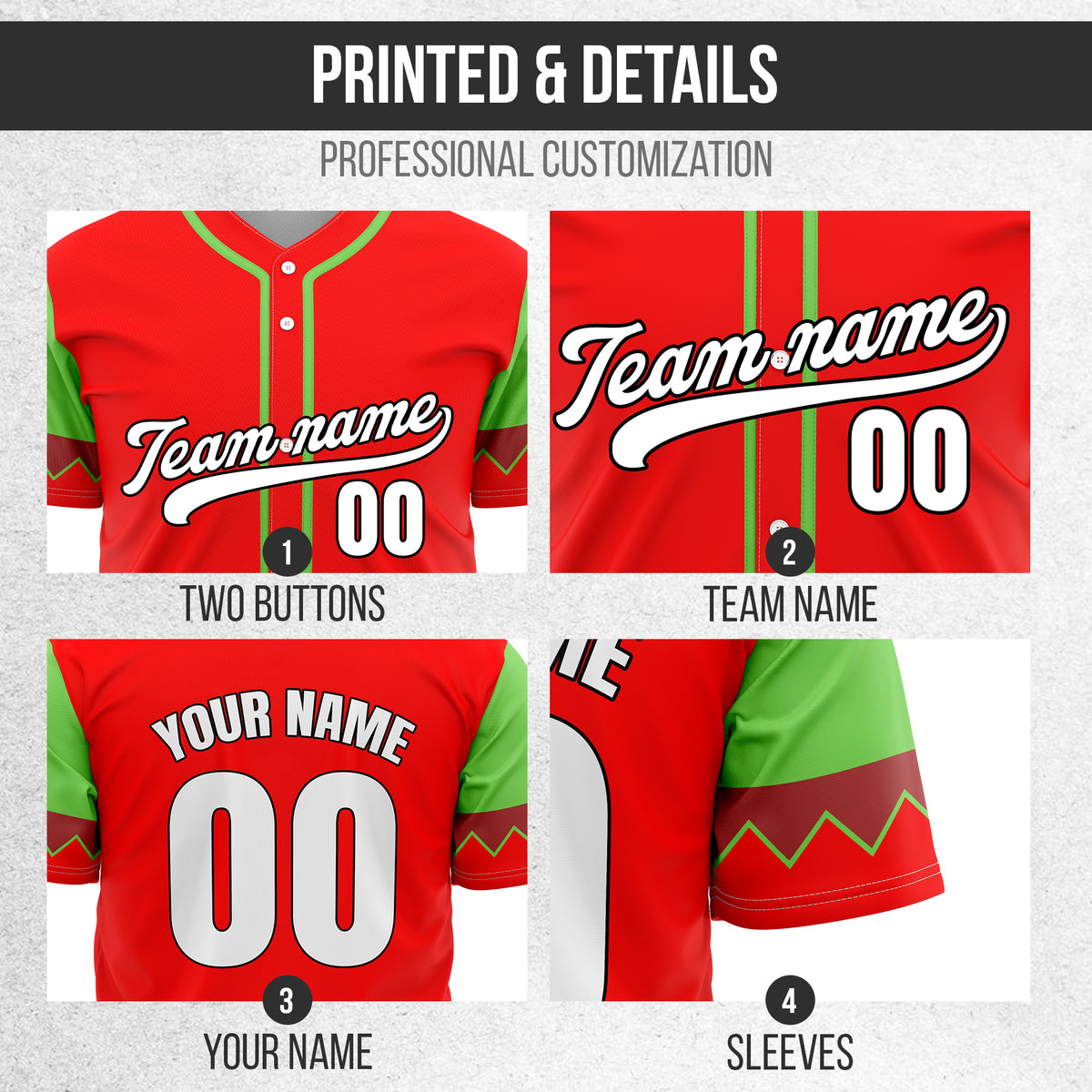 Custom Legacy Classic Baseball Red Sports Jersey Personalized Uniform with Name & Number
