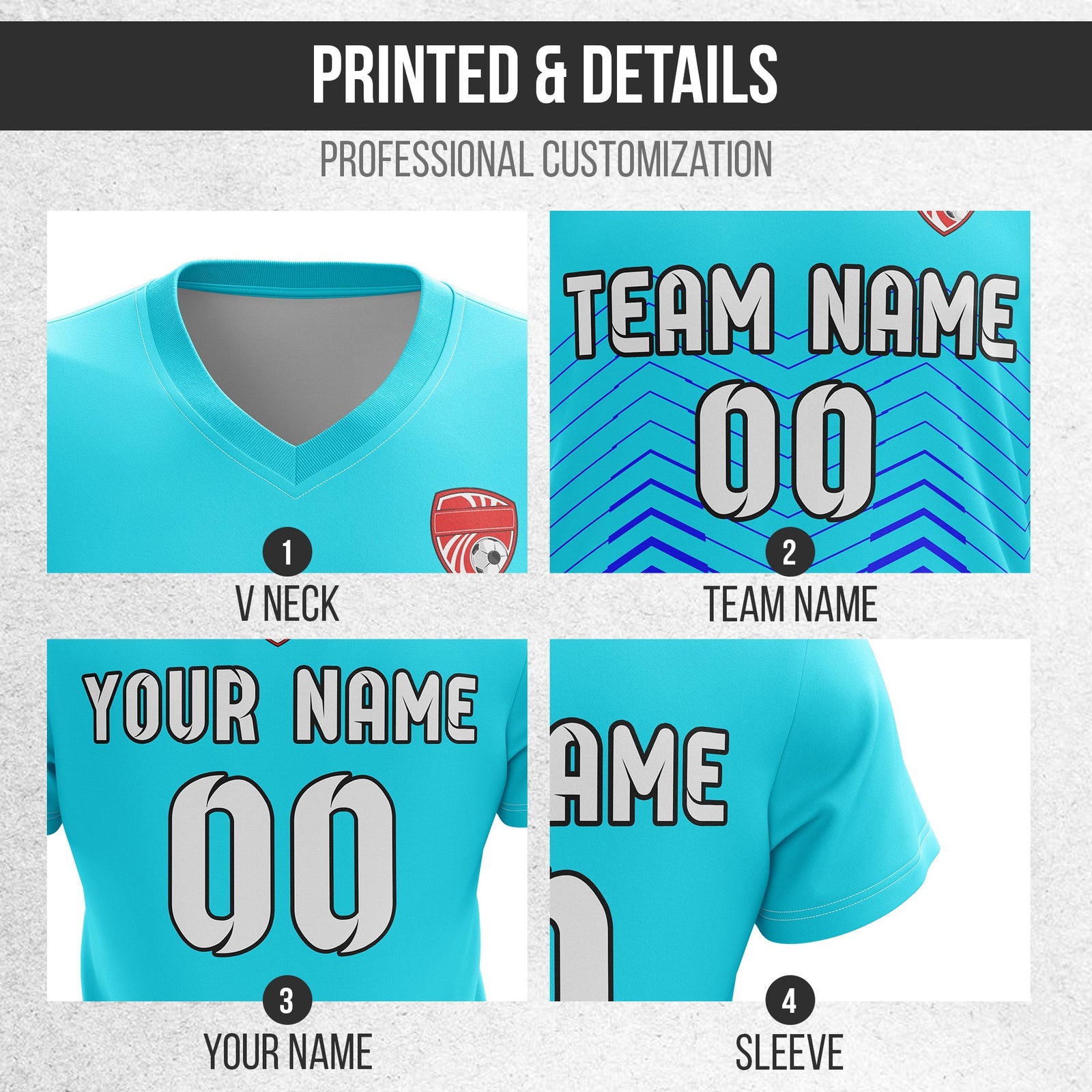 Custom Apex Strike V-Side Pattern D5 Soccer Sport Tops Jersey
