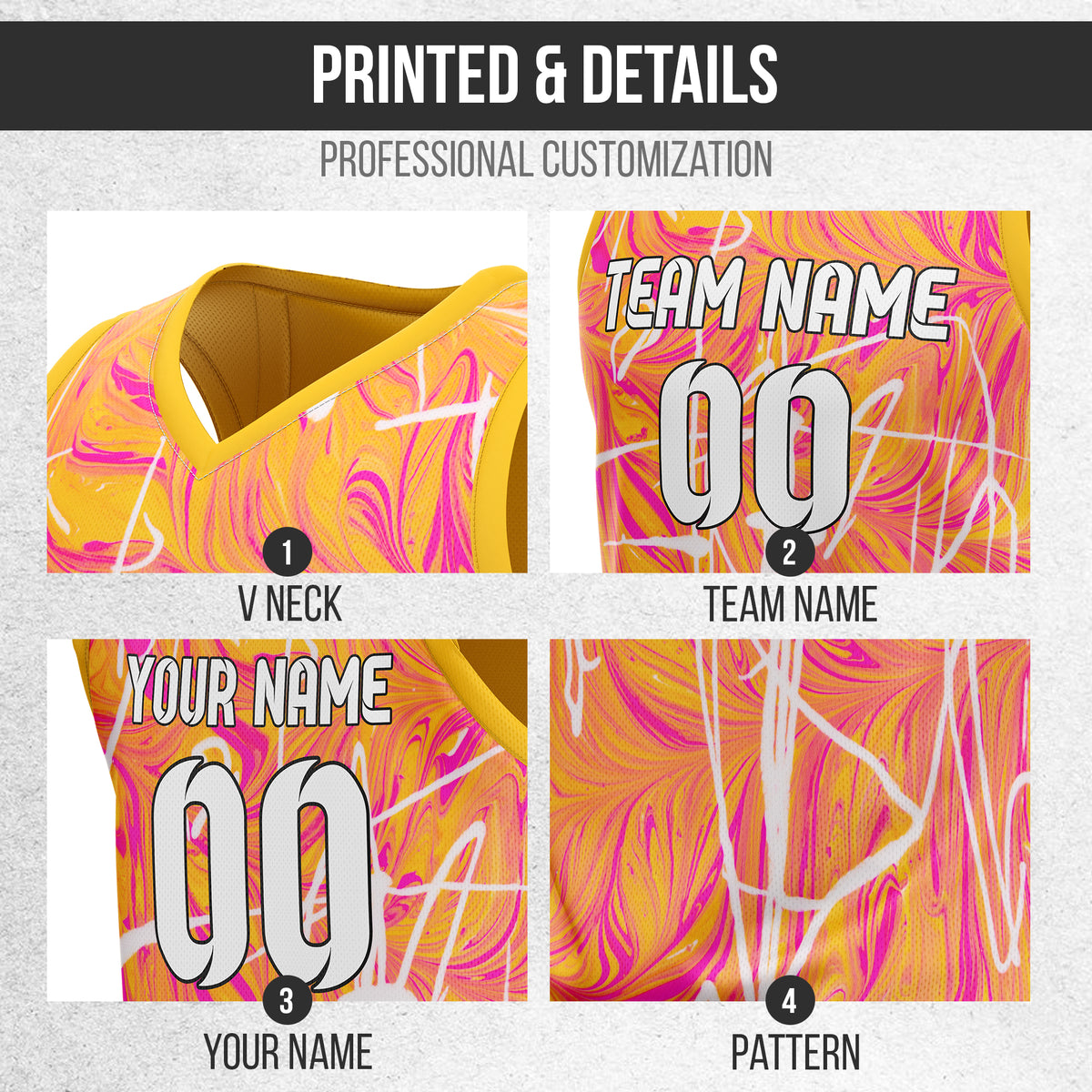 Custom Elite Graffiti Pattern Orange Basketball Top