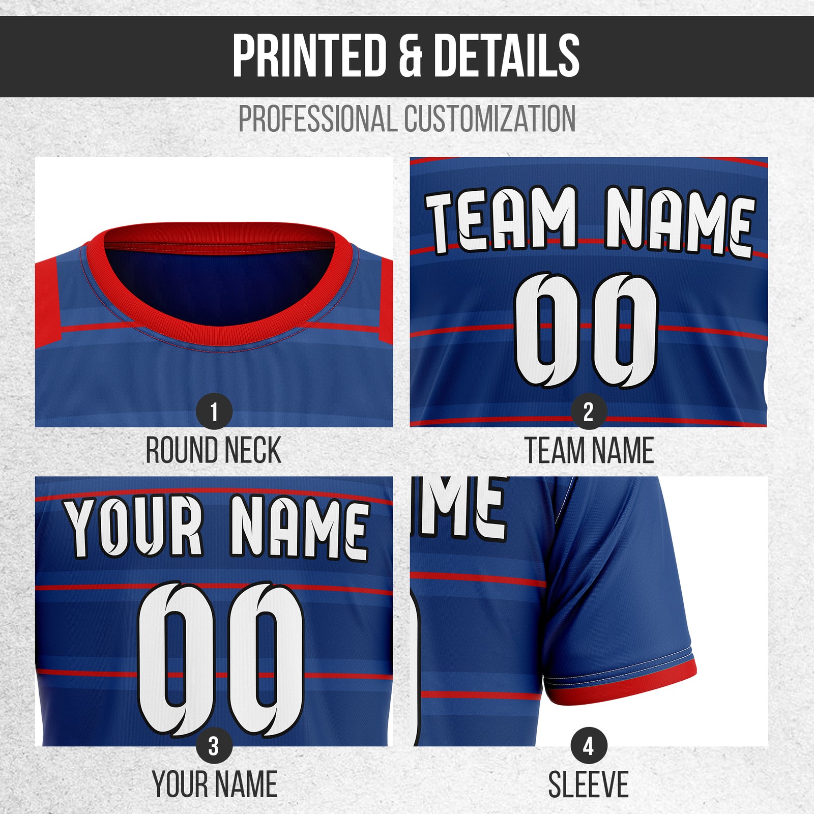 Custom FRANCE Fan Jersey Personalized with Name & Number