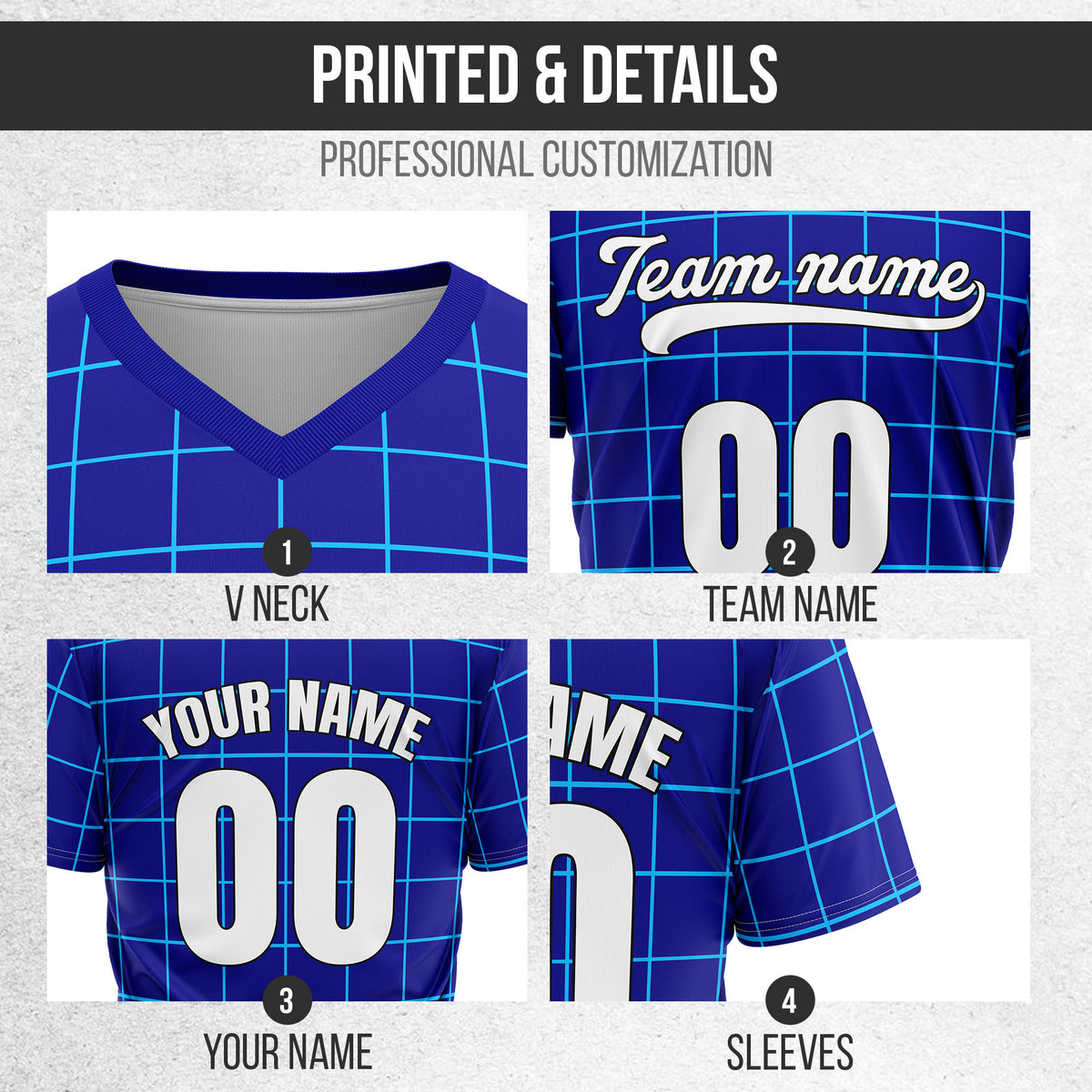 Custom Storm Matrix Blue Baseball Sports Jersey Personalized Uniform with Name & Number