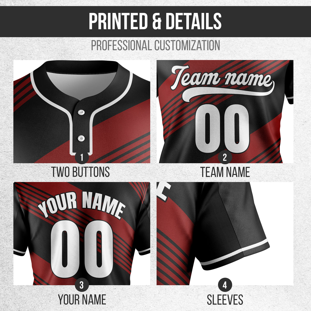 Custom Crossfire Black Baseball Sports Jersey Personalized Uniform with Name & Number