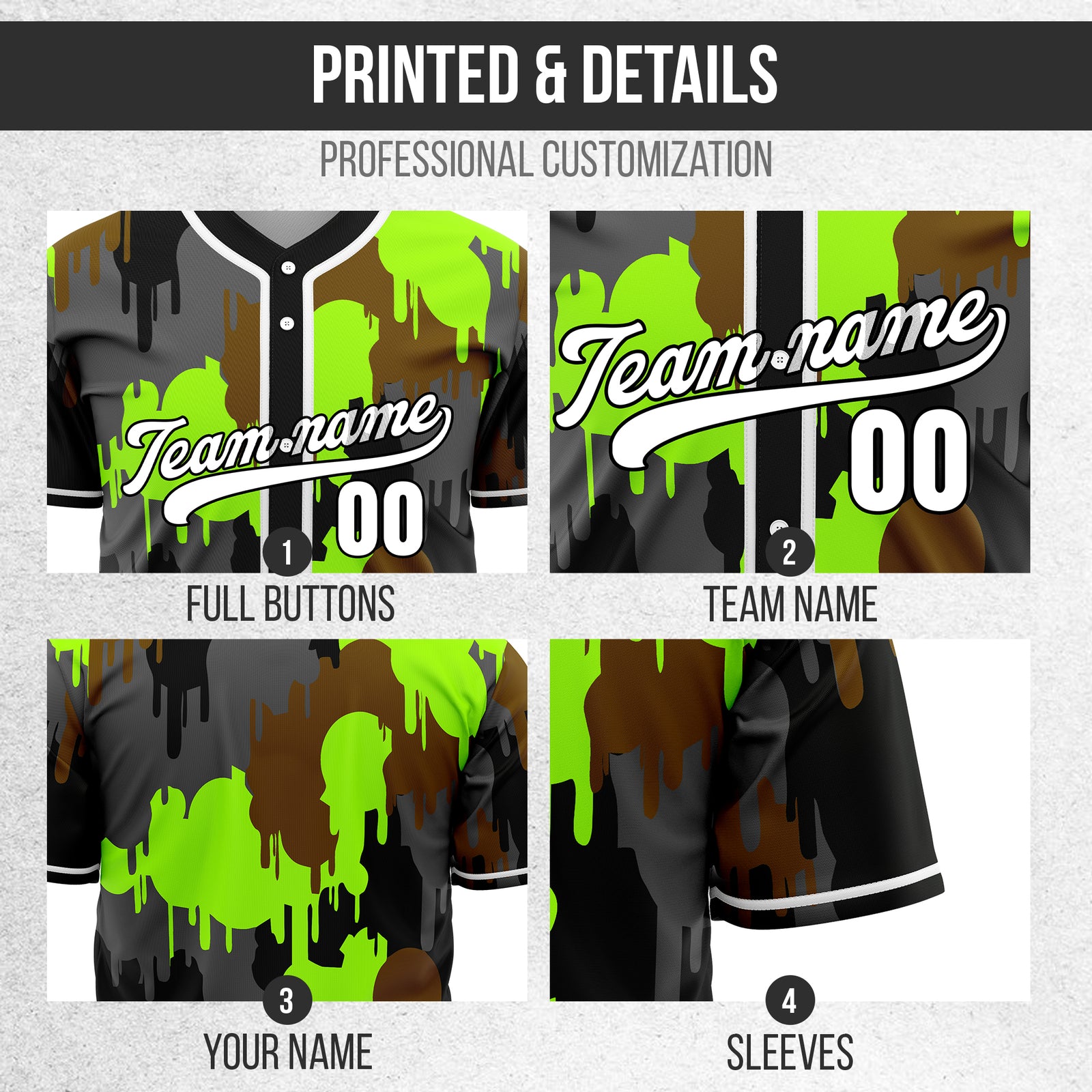 Custom Paint Hustlers Black Baseball Sports Jersey Personalized Uniform with Name & Number