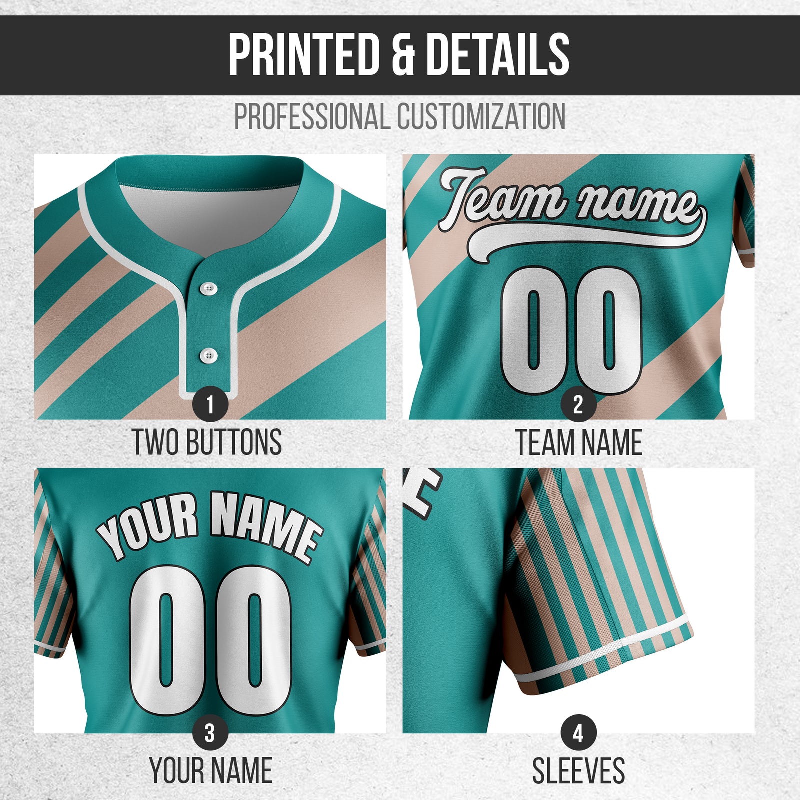 Custom Vibe Split Teal Baseball Sports Jersey Personalized Uniform with Name & Number