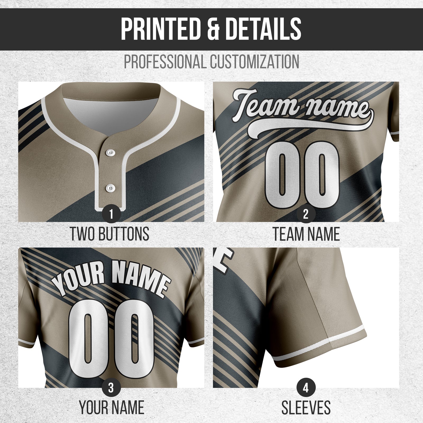 Custom Crossfire Grey Baseball Sports Jersey Personalized Uniform with Name & Number