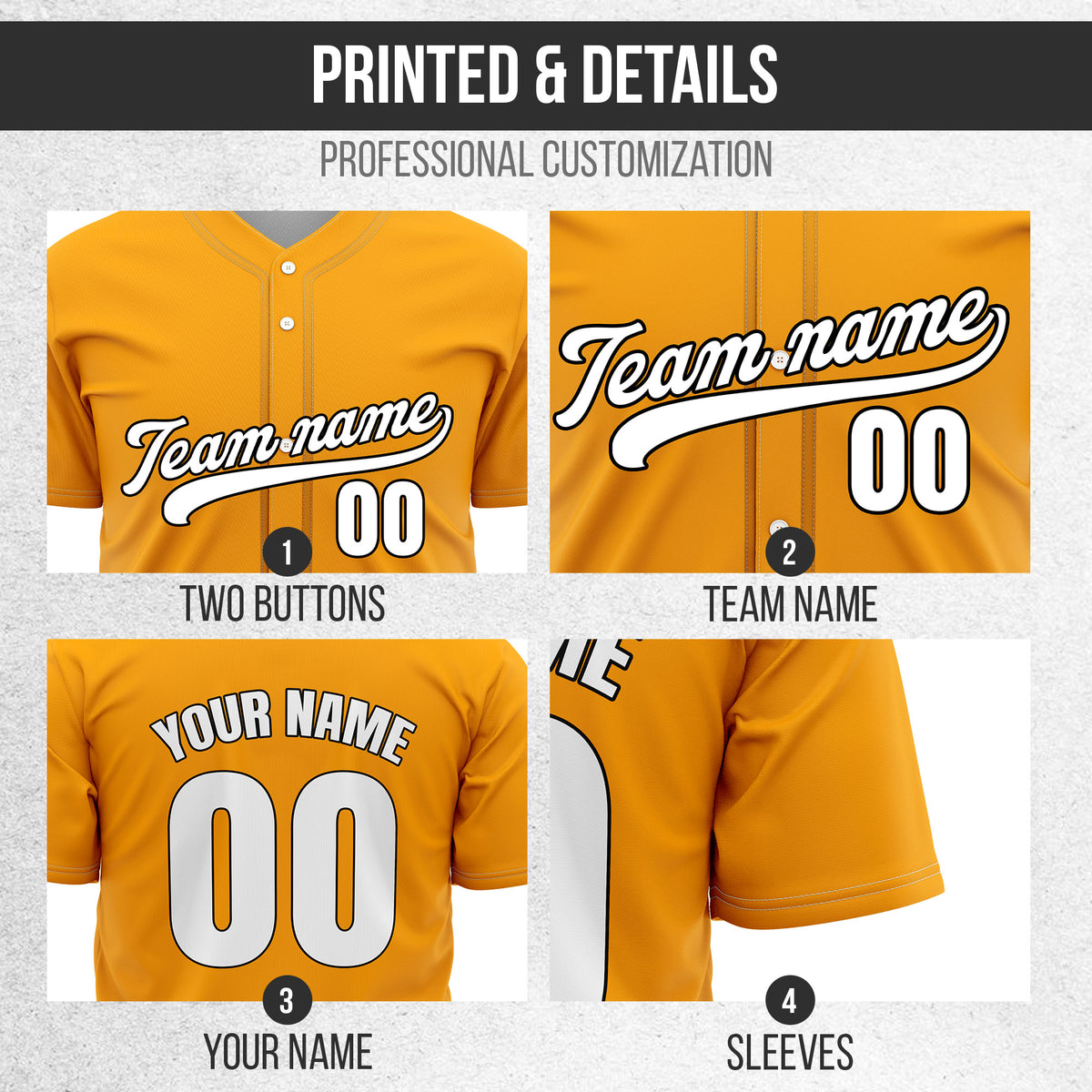Custom Wave Orange Baseball Sports Jersey Personalized Uniform with Name & Number