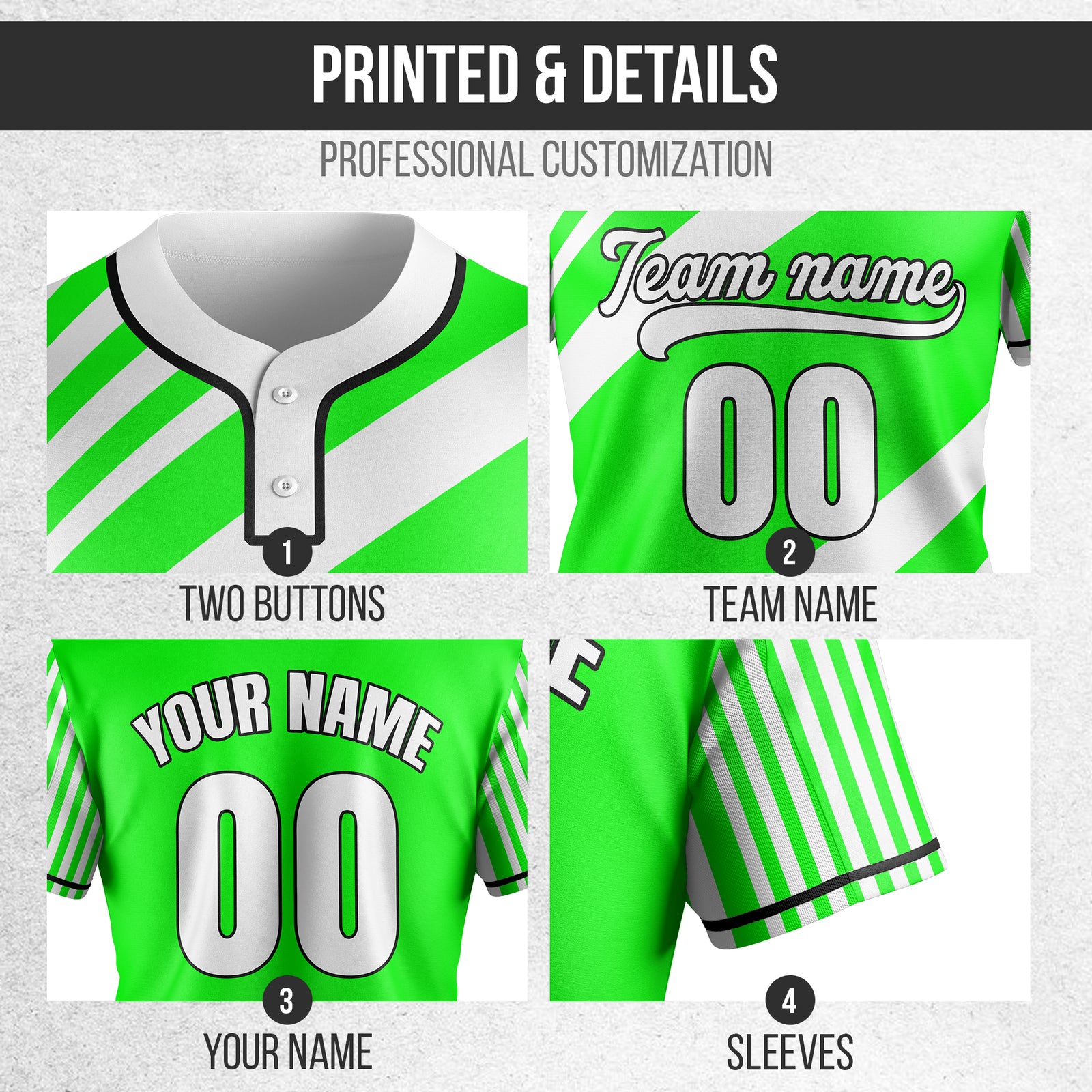 Custom Vibe Split Neon Green Baseball Sports Jersey Personalized Uniform with Name & Number