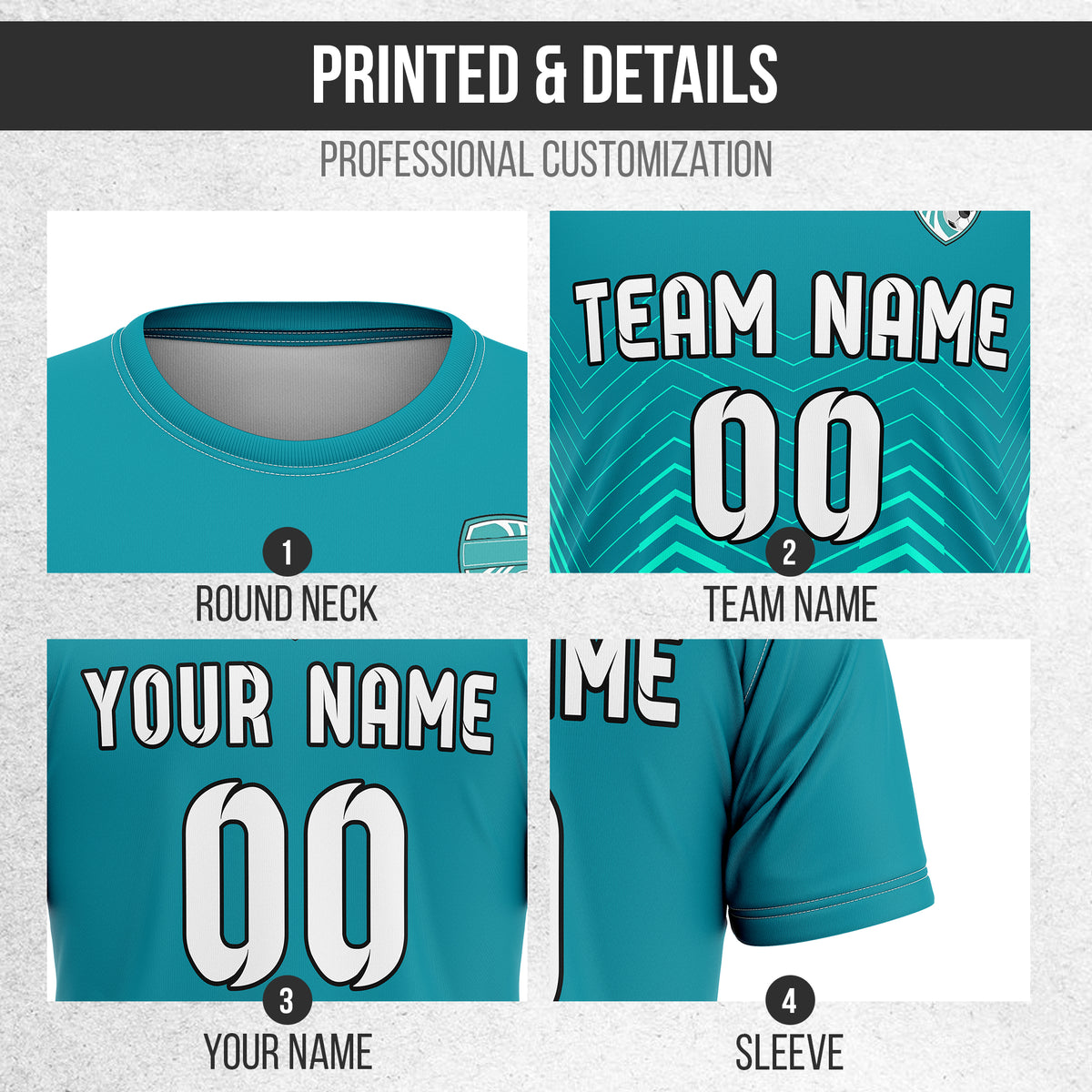 Custom Apex Strike R Side Pattern Teal Soccer sport Tops Jersey