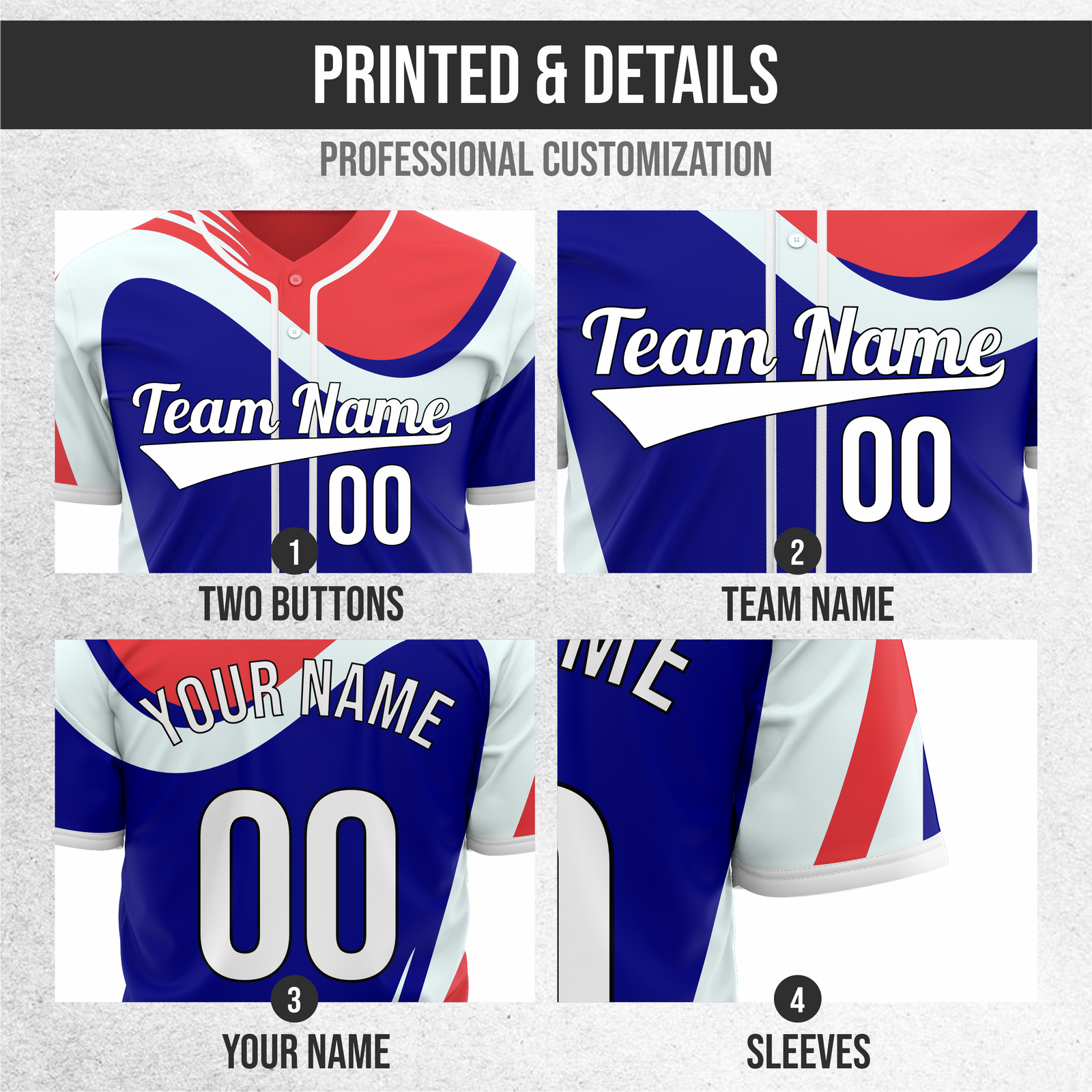Custom Heritage Flow Baseball Navy Sports Jersey Personalized Uniform with Name & Number