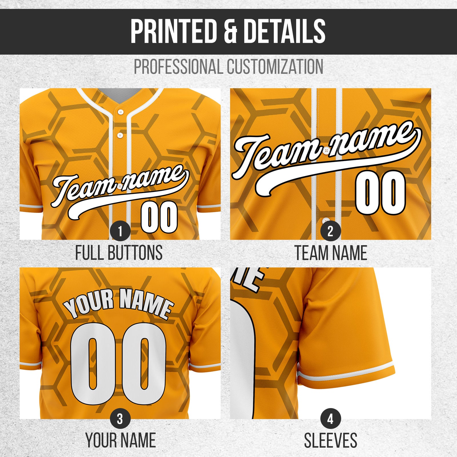 Custom Sting Force Orange Baseball Sports Jersey Personalized Uniform with Name & Number