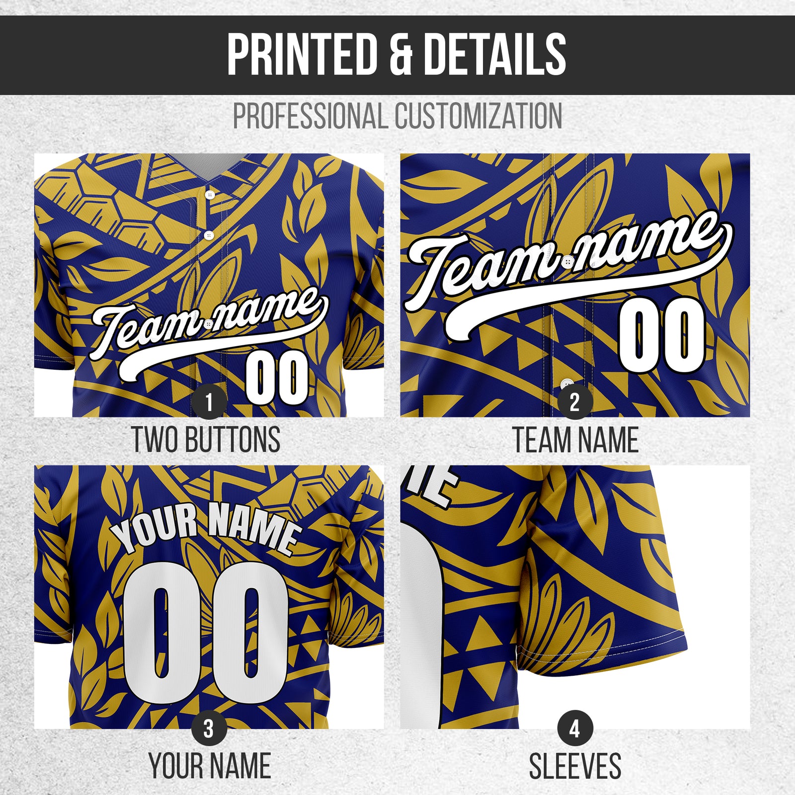Custom Hawaii Storm Navy Baseball Sports Jersey Personalized Uniform with Name & Number