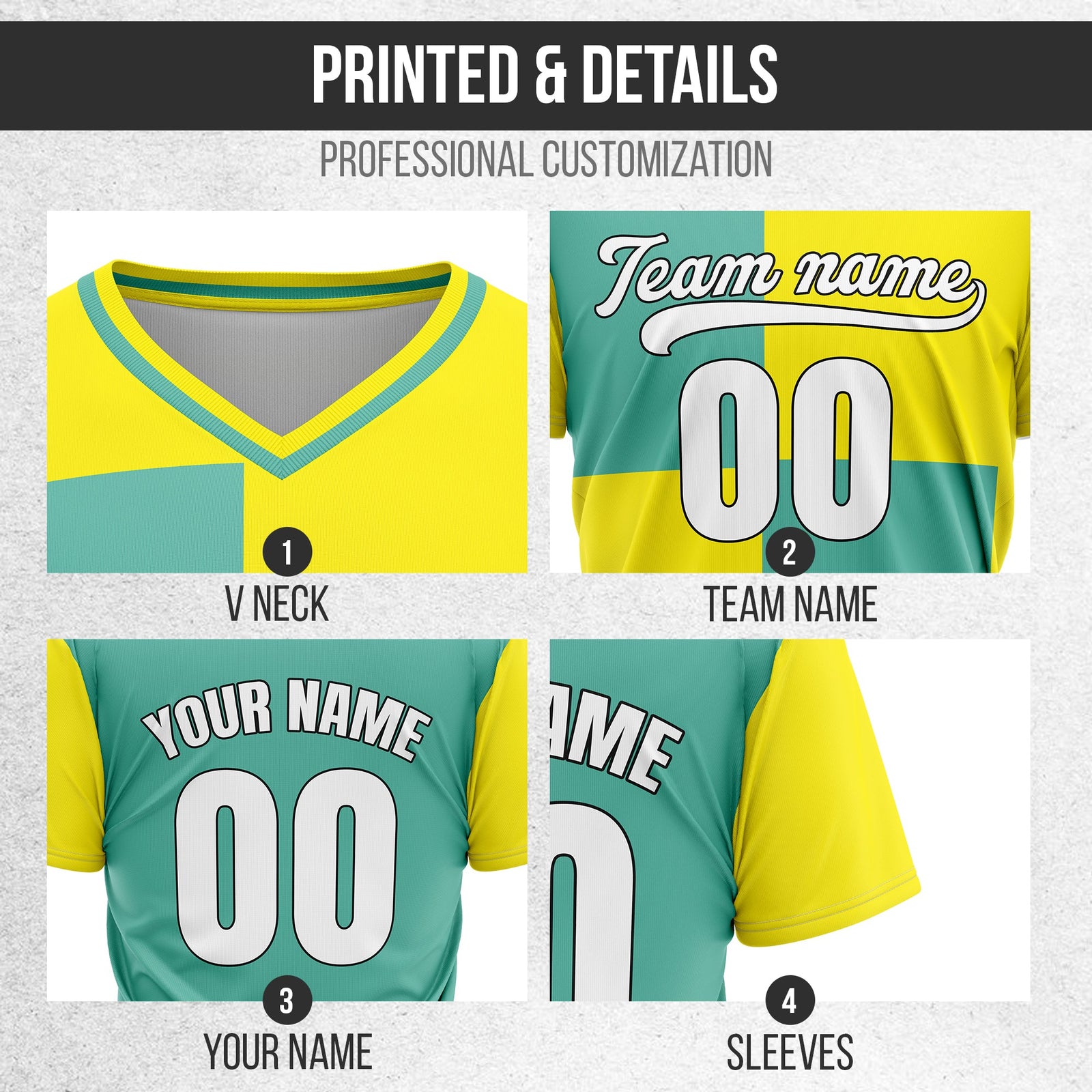 Custom Pulseline Color Block Baseball Yellow Sports Jersey Personalized Uniform with Name & Number
