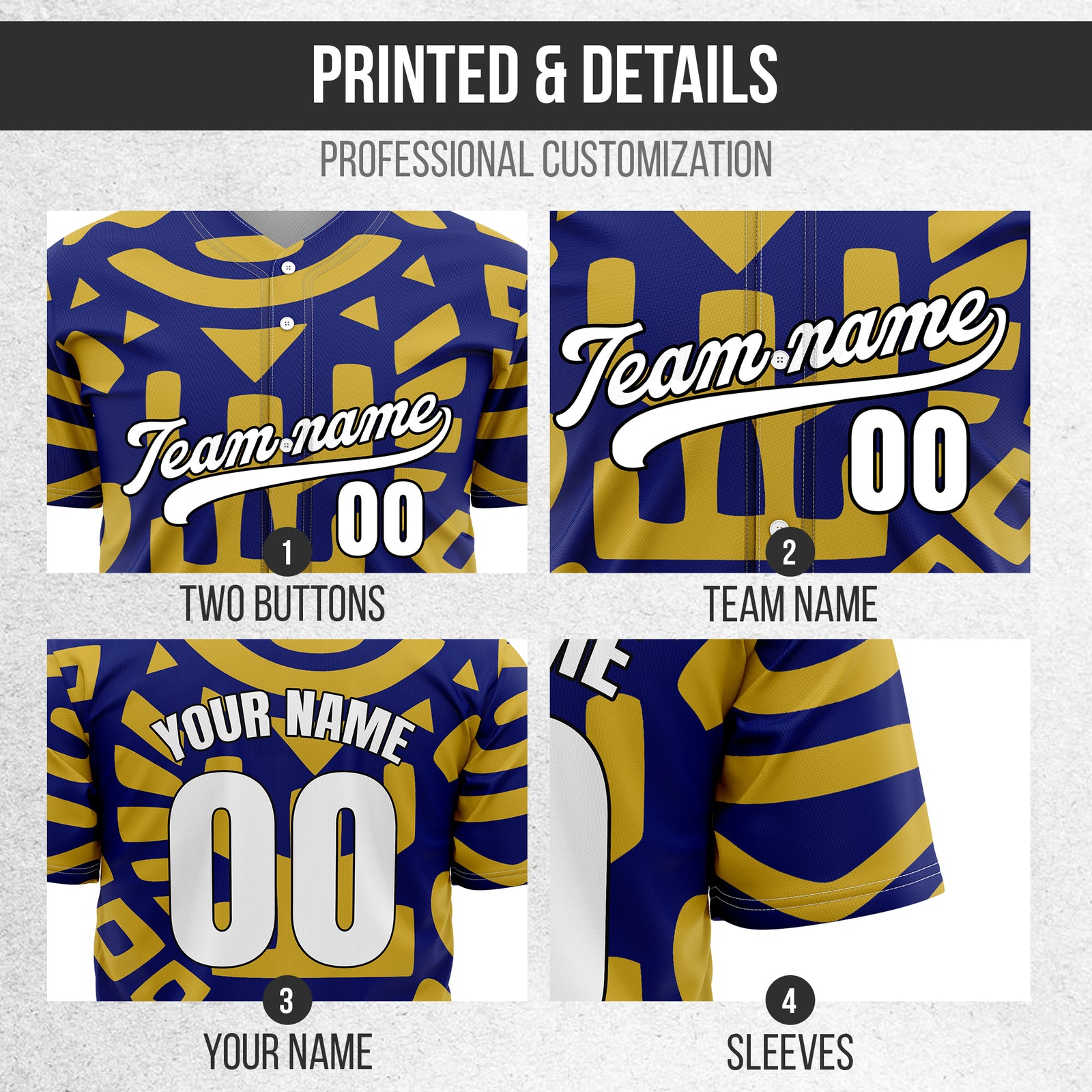 Custom Hawaii Hustle Blue Baseball Sports Jersey Personalized Uniform with Name & Number