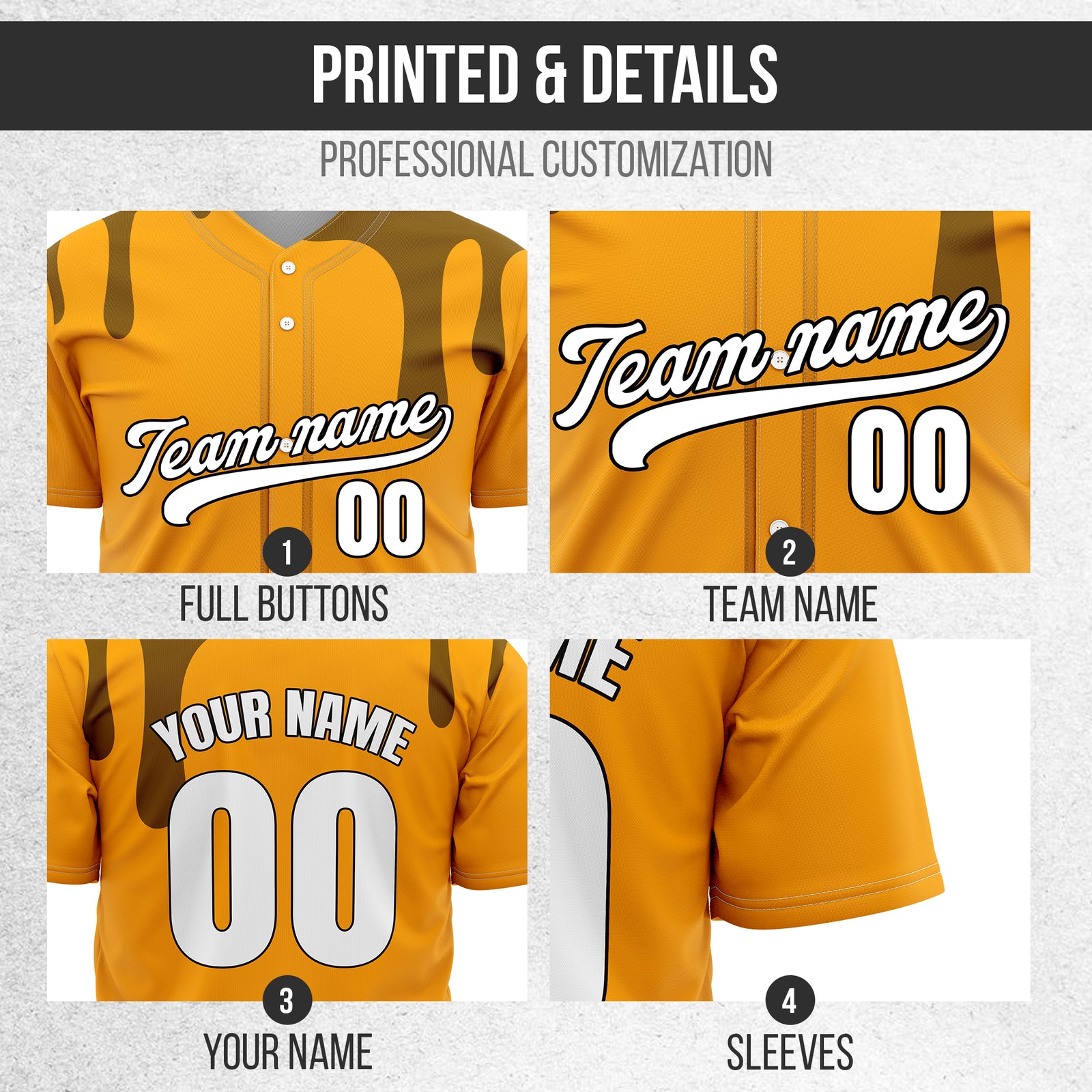 Custom Ink Dripline Orange Sports Jersey Personalized Uniform with Name & Number