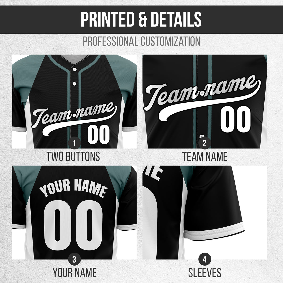 Custom Timeless Stripes Baseball Black Sports Jersey Personalized Uniform with Name & Number