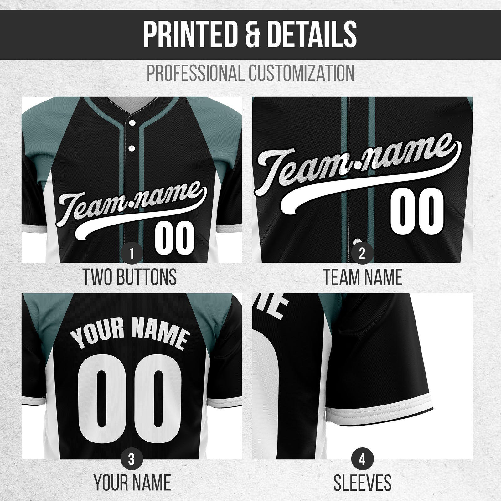 Custom Timeless Stripes Baseball Black Sports Jersey Personalized Uniform with Name & Number