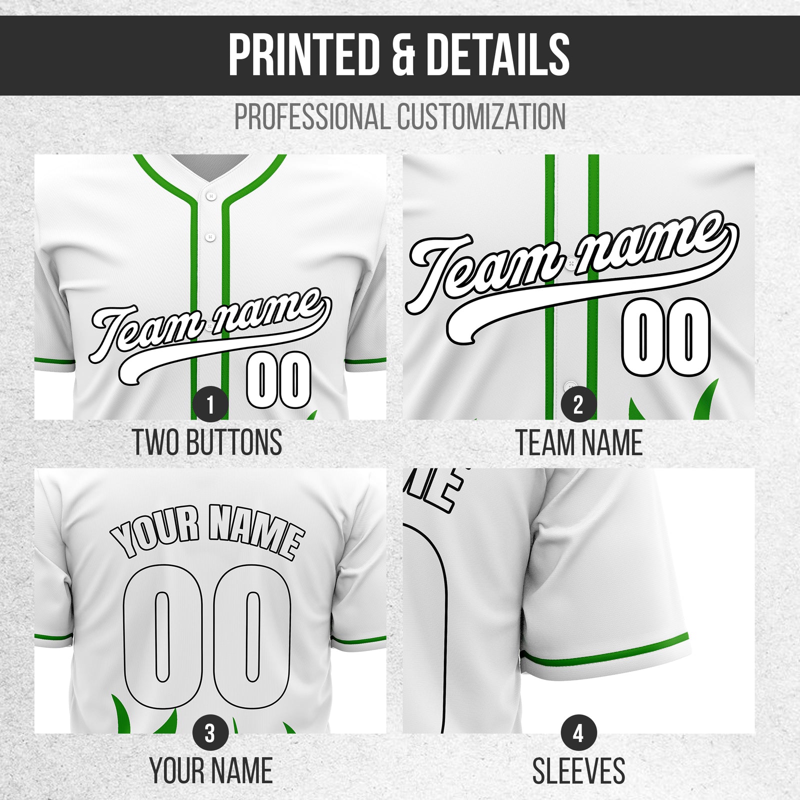 Custom Burnout White Baseball Sports Jersey Personalized Uniform with Name & Number