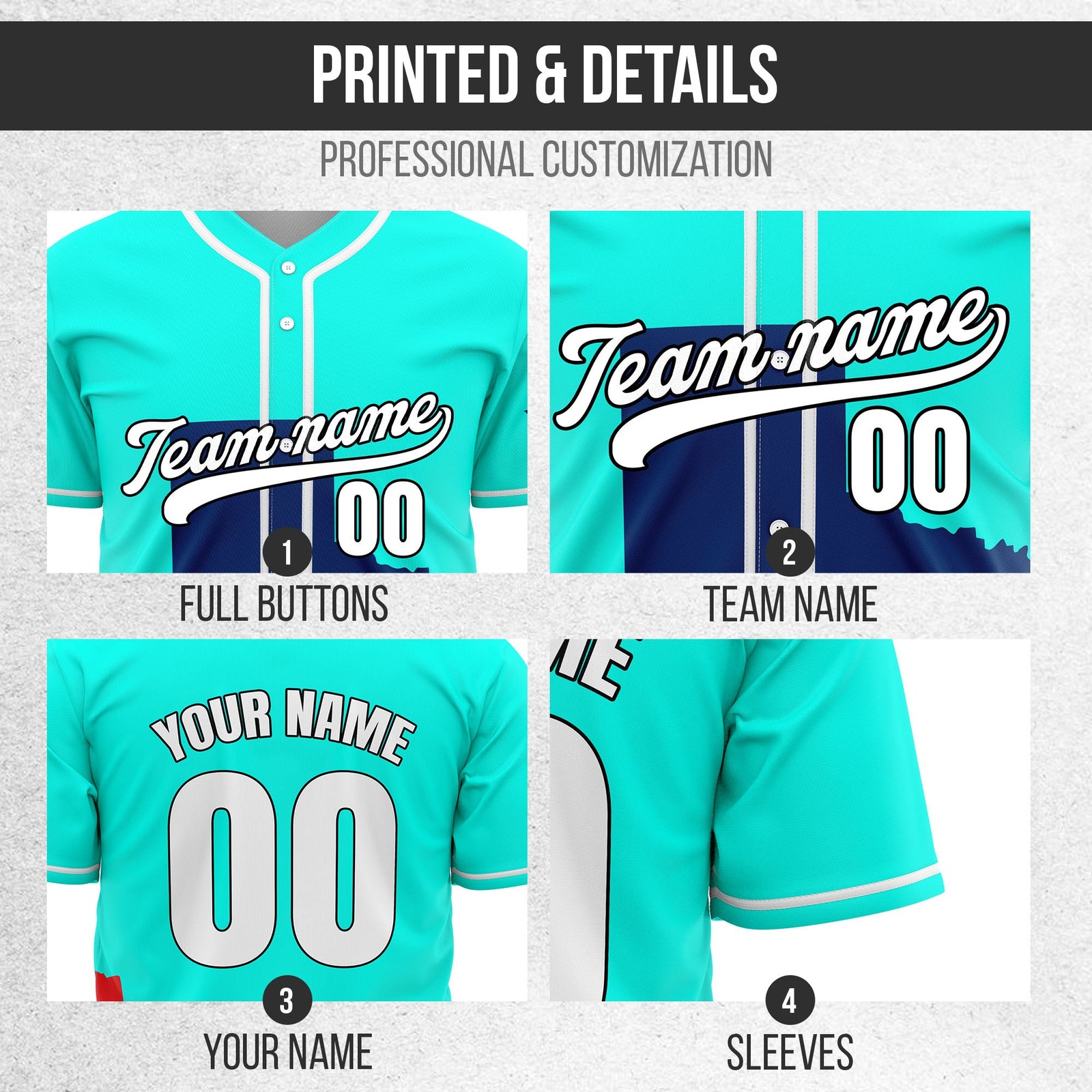 Custom Heart of Texas Baseball Sports Jersey Personalized Uniform with Name & Number