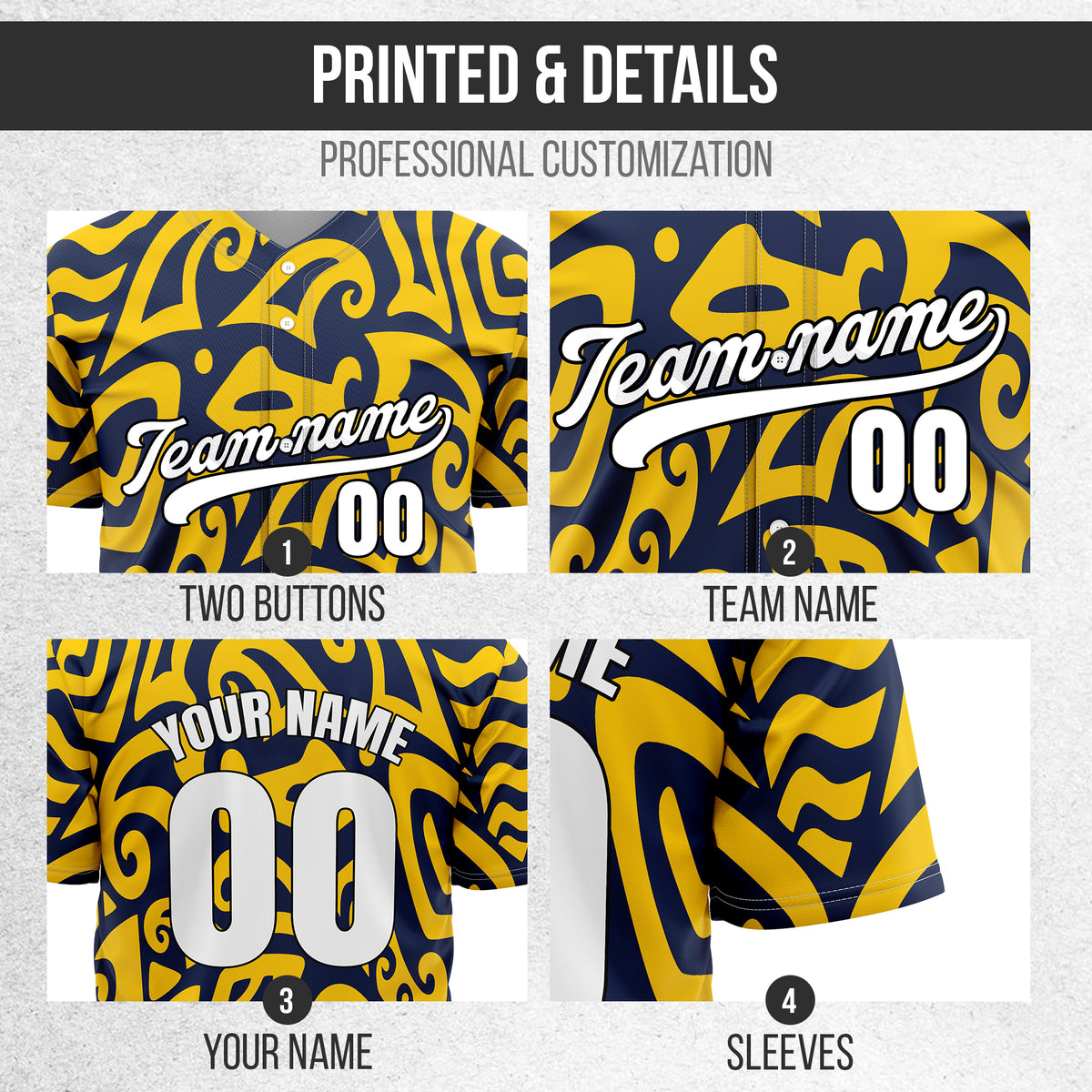 Custom Hawaii Blaze Navy Baseball Sports Jersey Personalized Uniform with Name & Number
