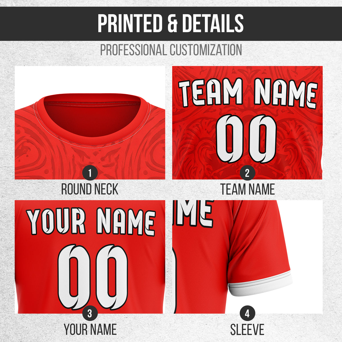 Custom TUNISIA Fan Jersey Personalized with Name & Number