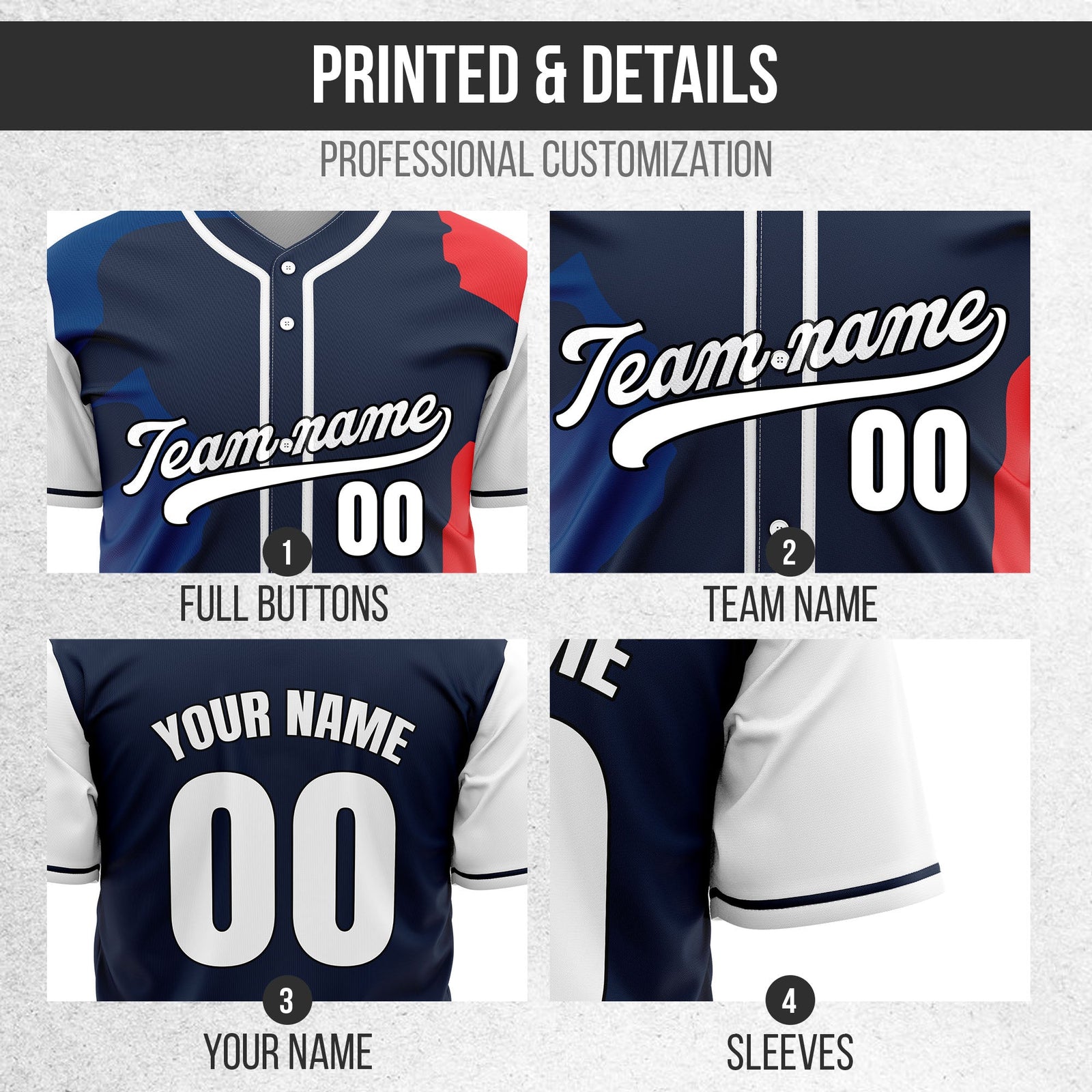 Custom Texas Freedom Baseball Sports Jersey Personalized Uniform with Name & Number