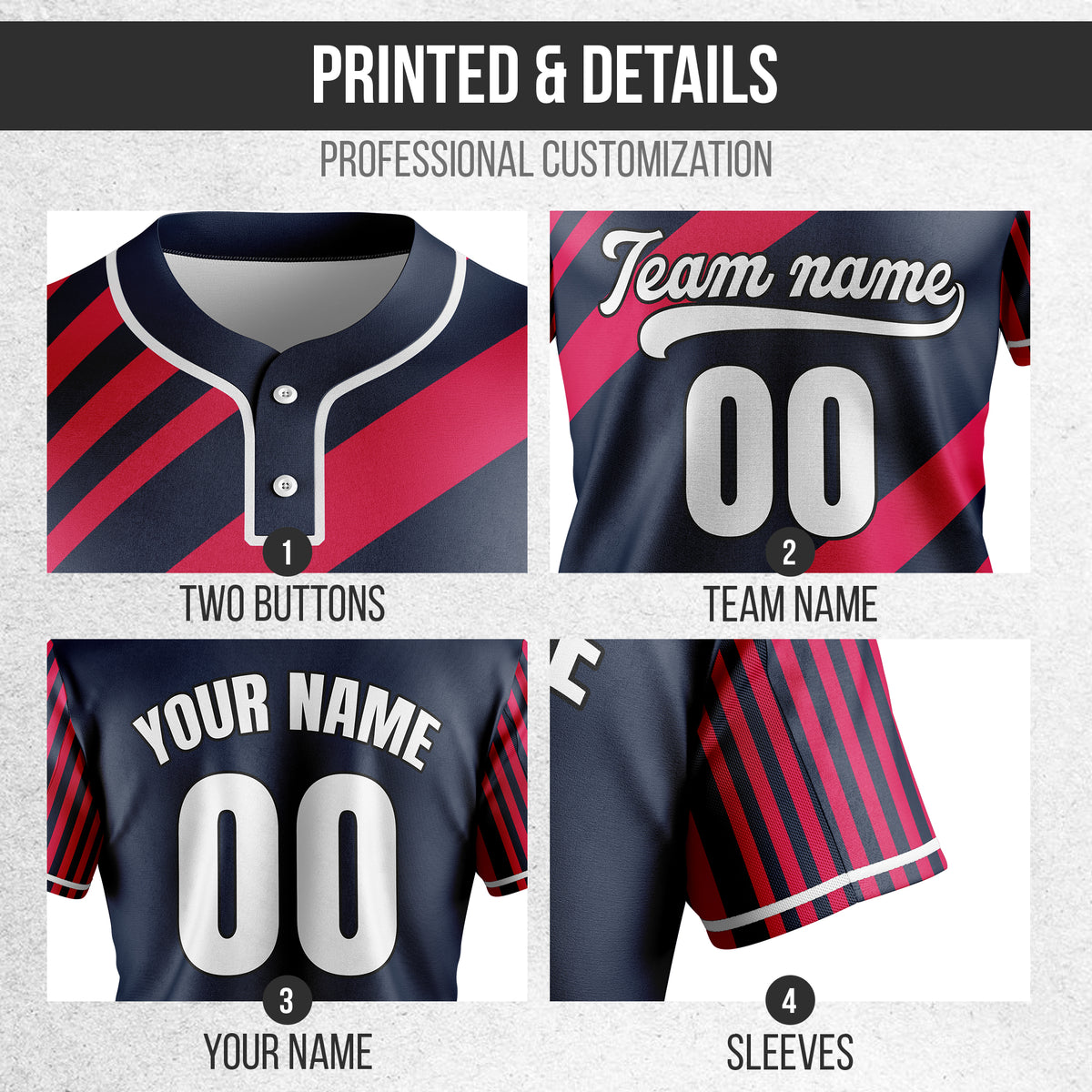 Custom Vibe Split Navy Baseball Sports Jersey Personalized Uniform with Name & Number