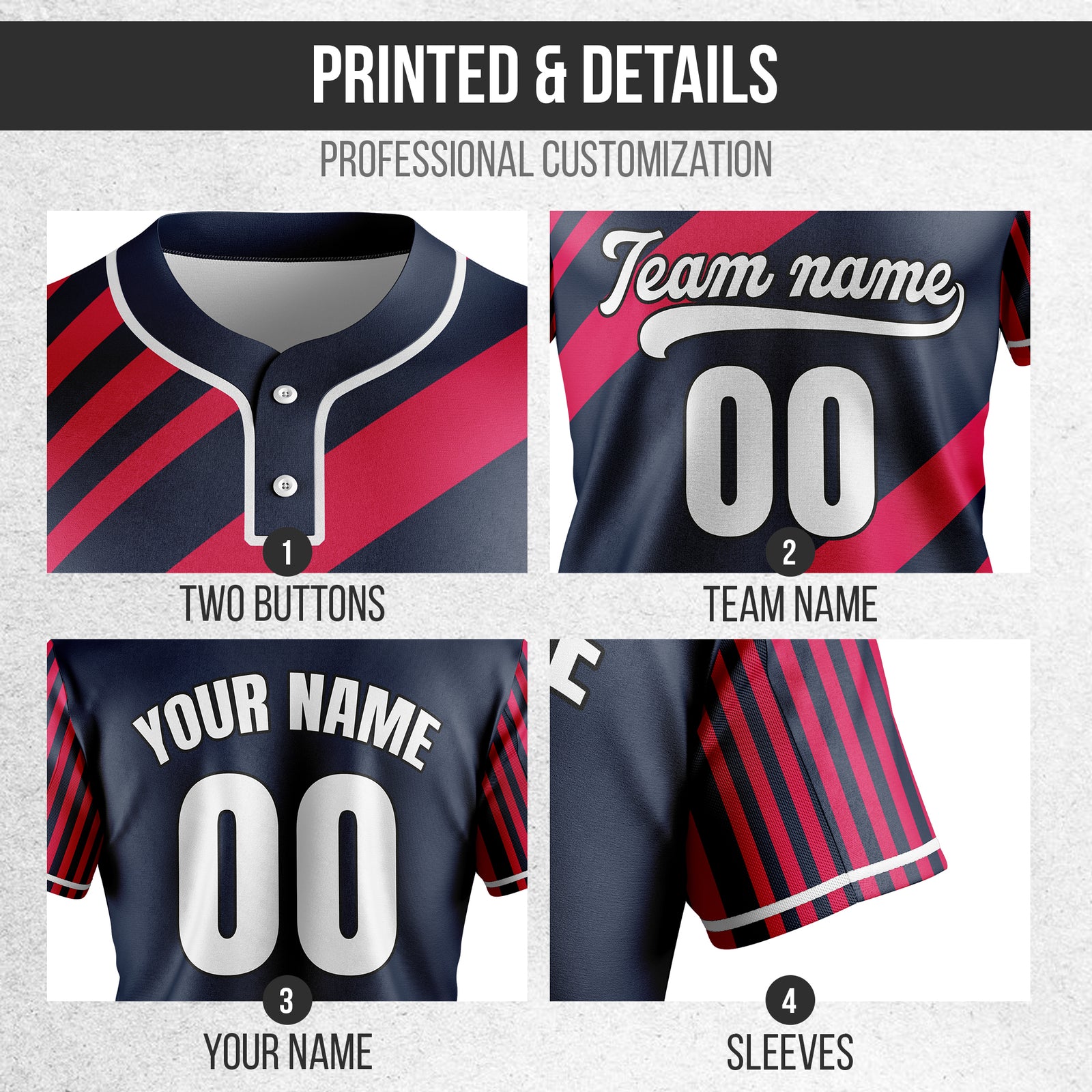 Custom Vibe Split Navy Baseball Sports Jersey Personalized Uniform with Name & Number
