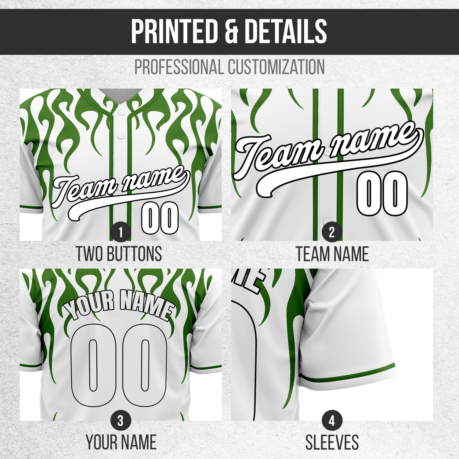 Custom Frostburn White Baseball Sports Jersey Personalized Uniform with Name & Number