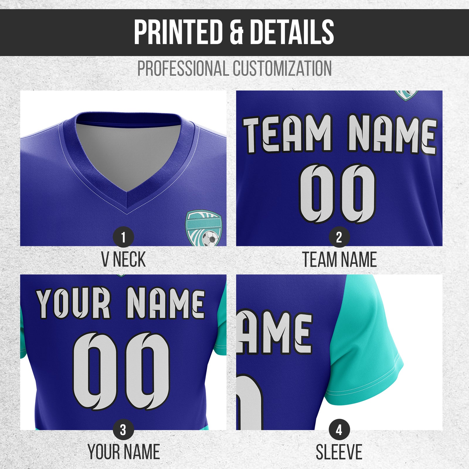 Custom BaseLine V Stripe Pattern Navy Soccer sport Tops Jersey