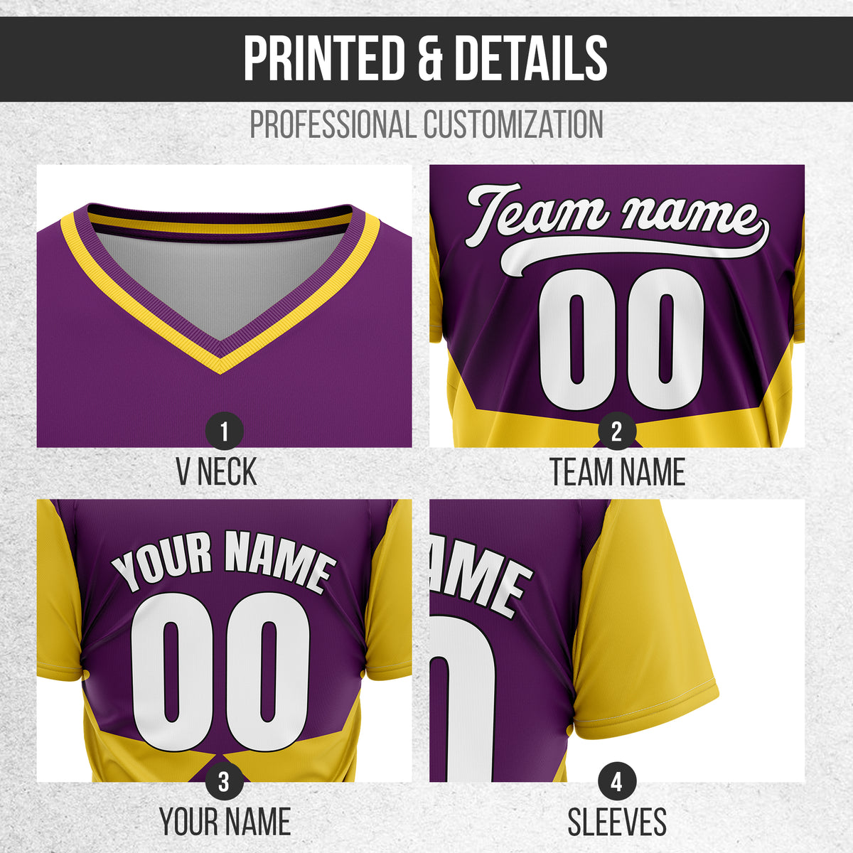 Custom NovaLine Purple Pullover Baseball Sports Jersey Personalized Uniform with Name & Number
