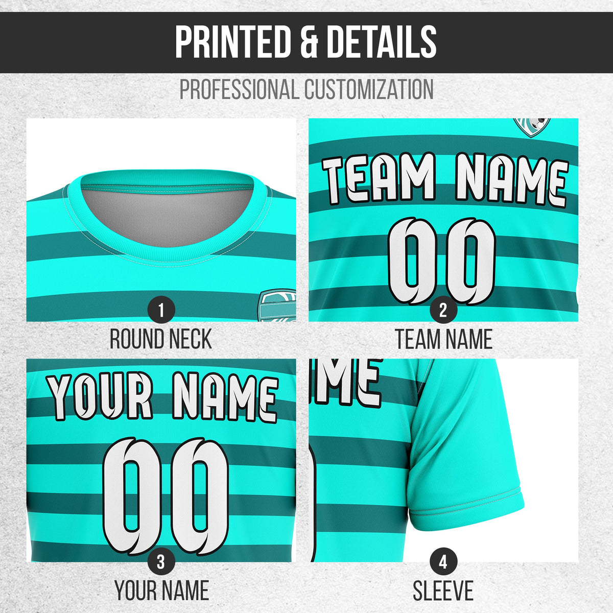 Custom Soccer R Stripes D2 Sports Tops Jersey