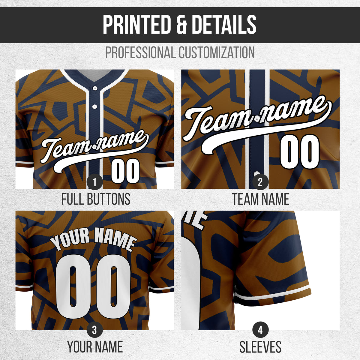 Custom Shadow Rebels Navy Baseball Sports Jersey Personalized Uniform with Name & Number