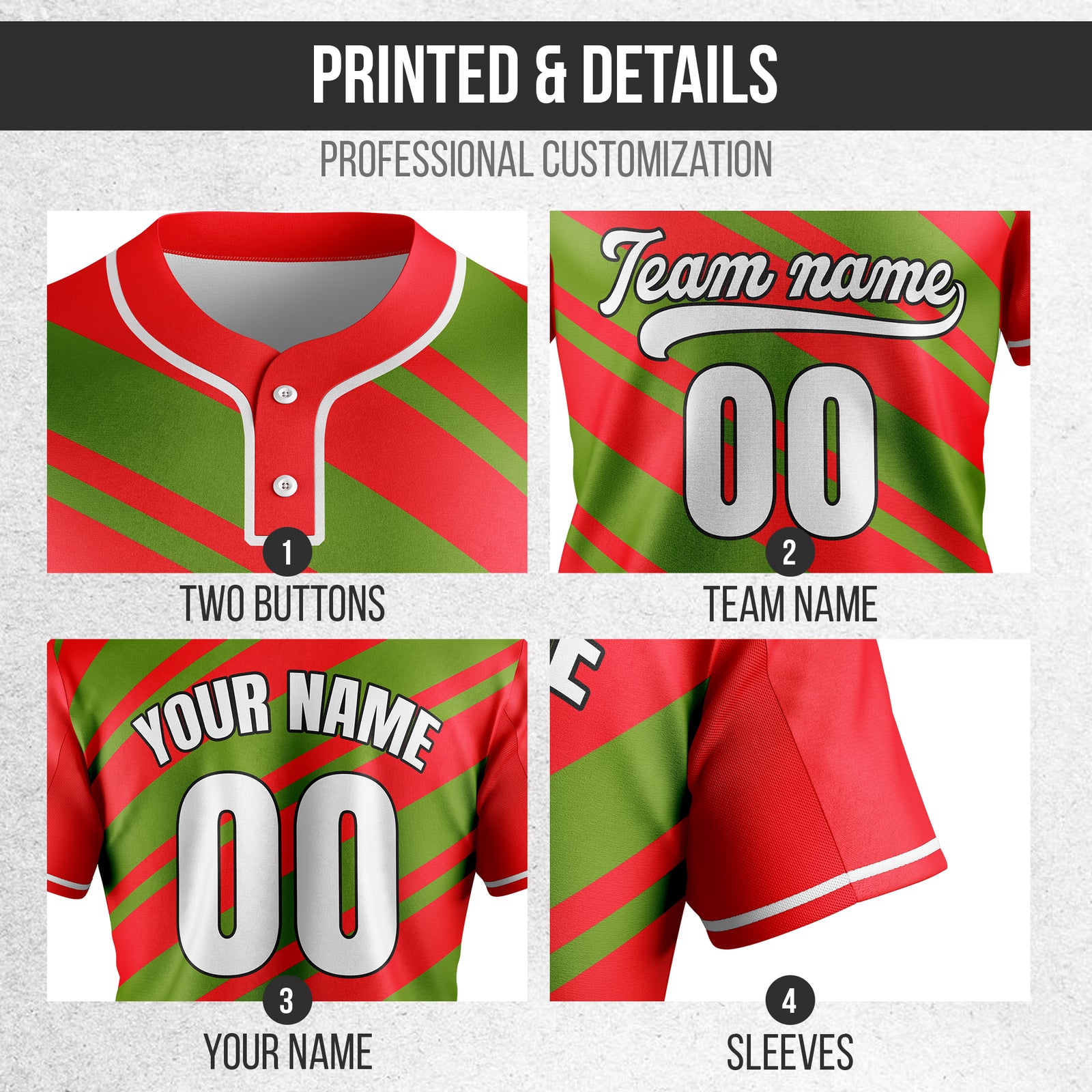 Custom Bold Flow Red Baseball Sports Jersey Personalized Uniform with Name & Number