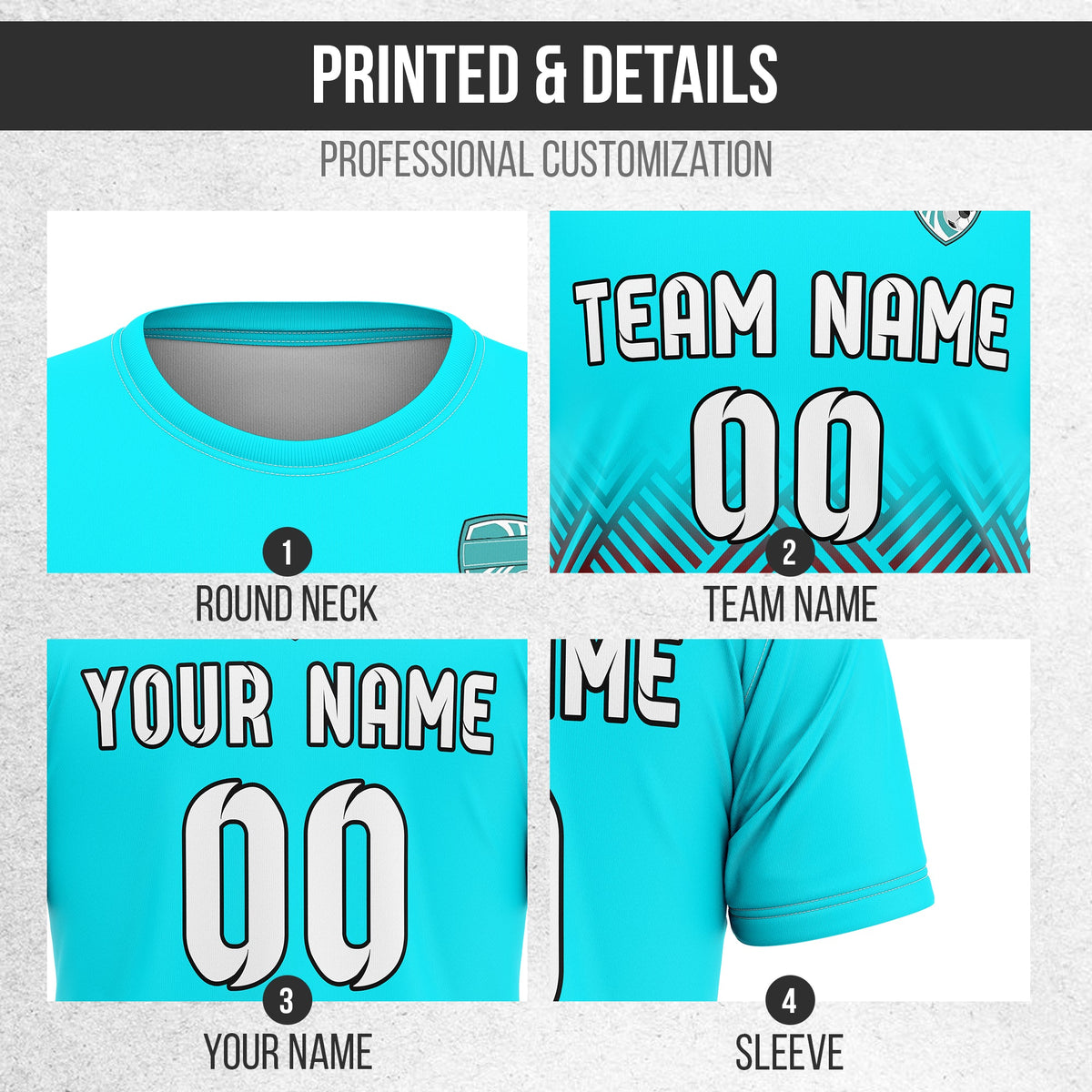 Custom Soccer  R Side Pattern D2 Shadow Line Sport Tops Jersey