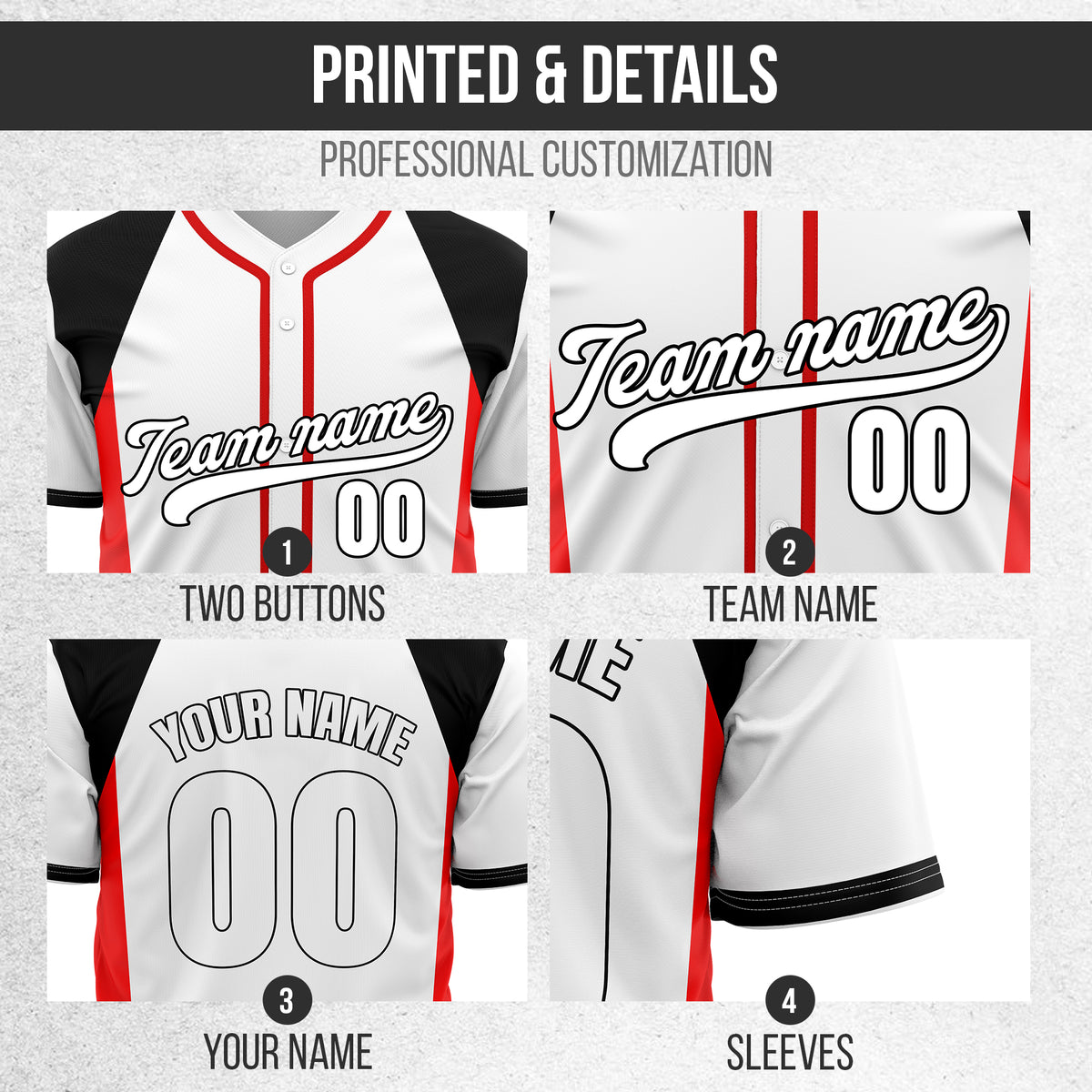 Custom Timeless Stripes Baseball White Sports Jersey Personalized Uniform with Name & Number