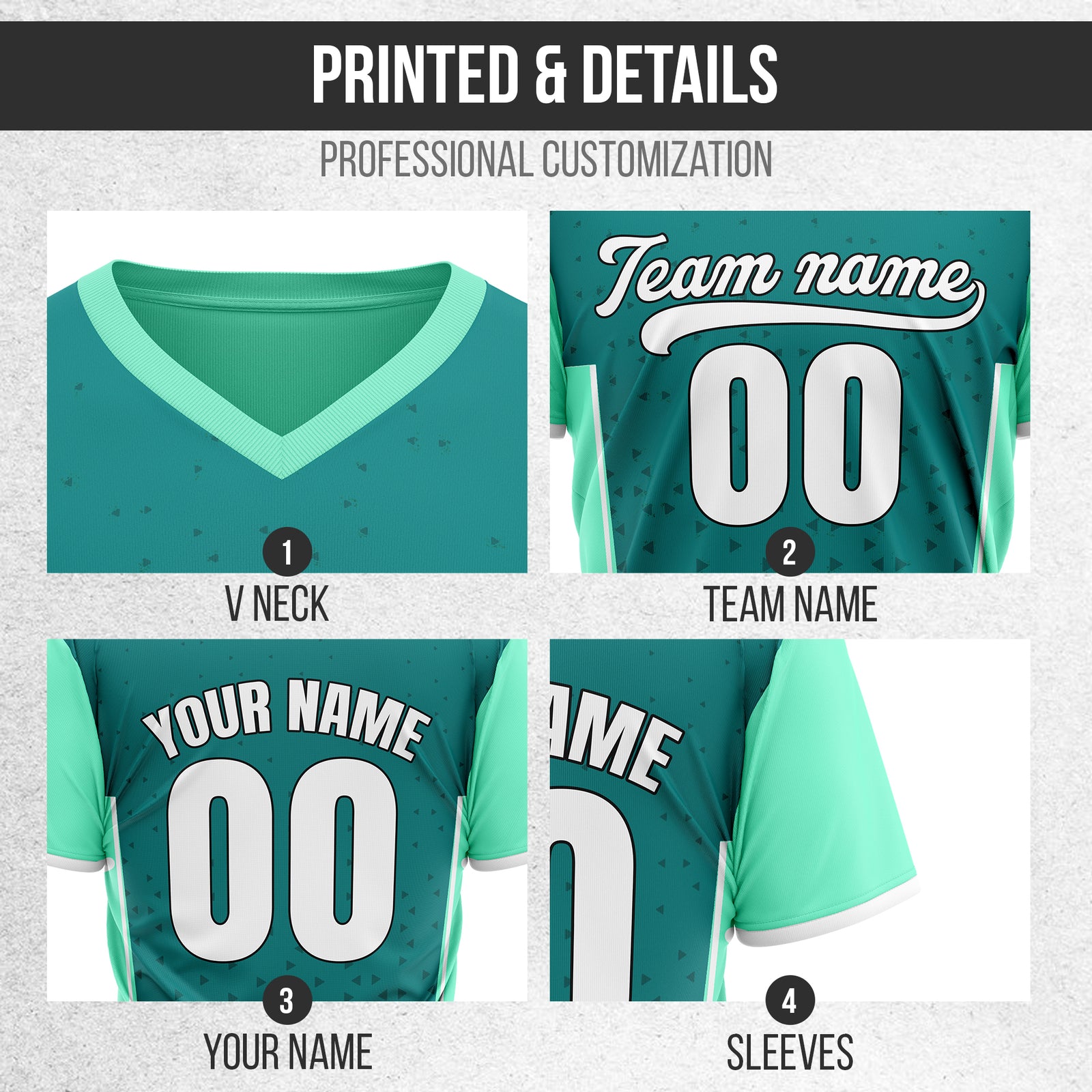 Custom HexaFade Teal Pullover Baseball Sports Jersey Personalized Uniform with Name & Number